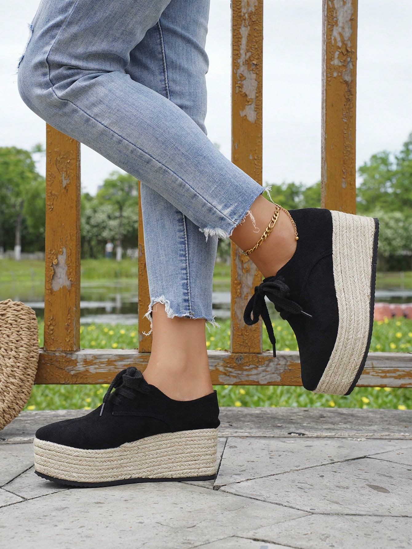 In Black Women Wedges & Flatform