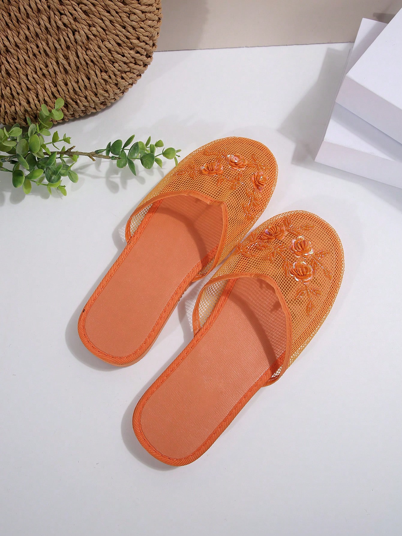 In Orange Women Flats