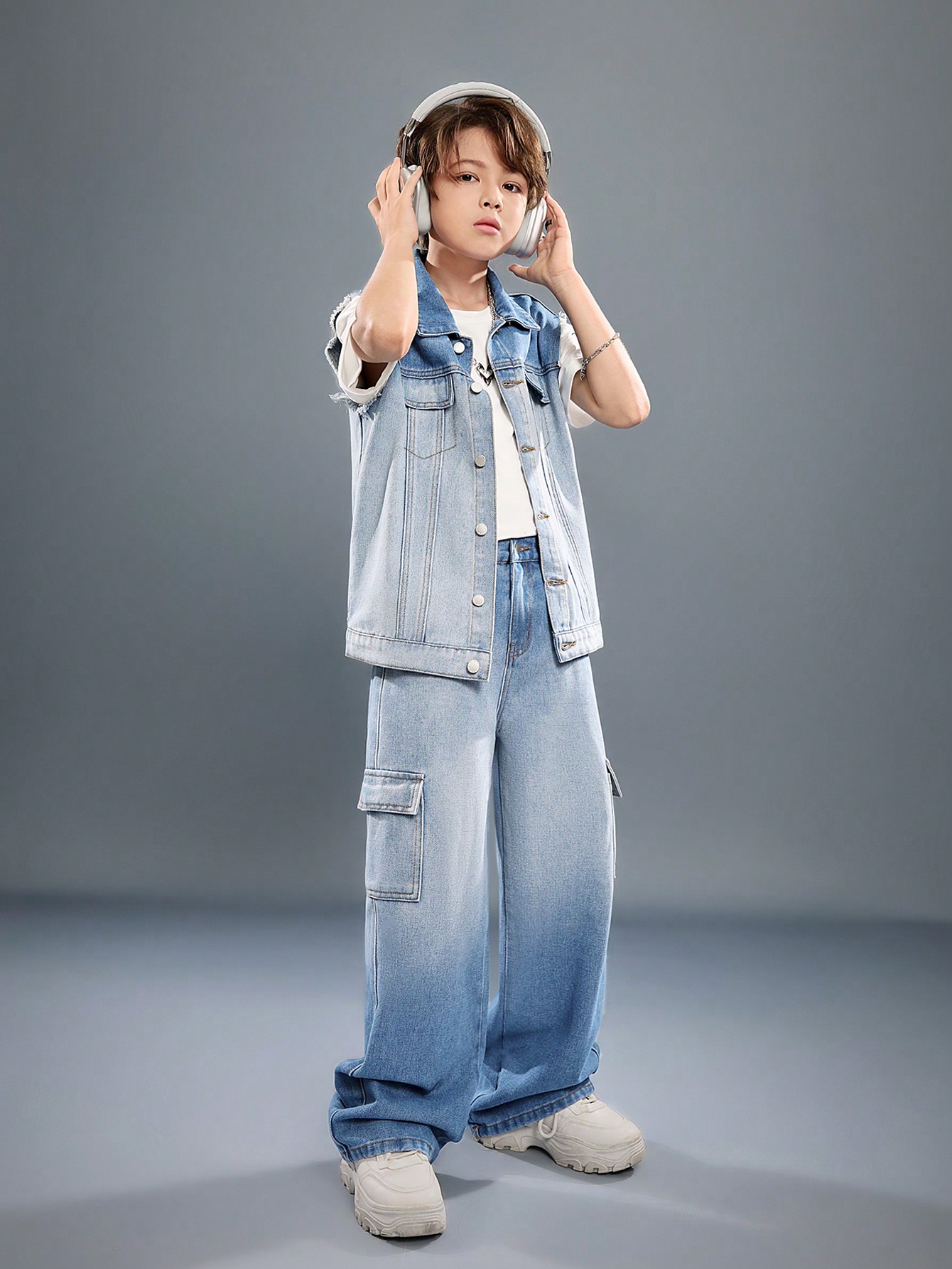 Tween Boys Denim Two-piece Outfits