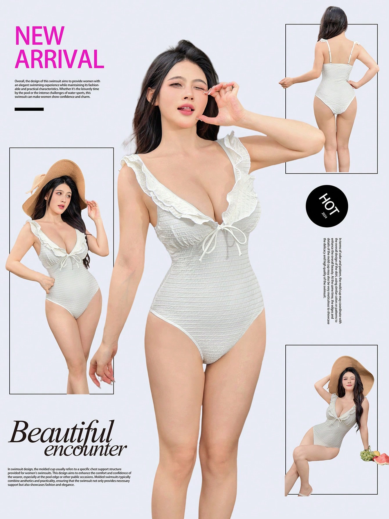 In Beige Women One-Pieces