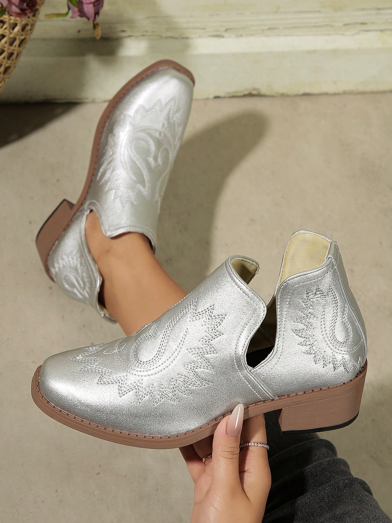 In Silver Women Ankle Boots & Booties