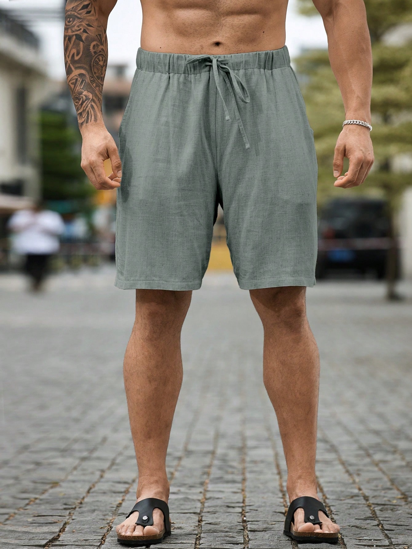 Men Linen Shorts