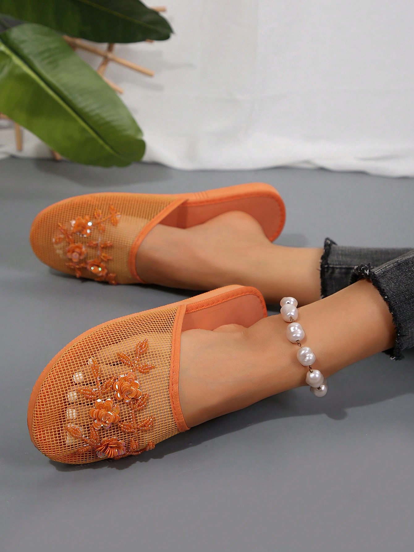 In Orange Women Flats