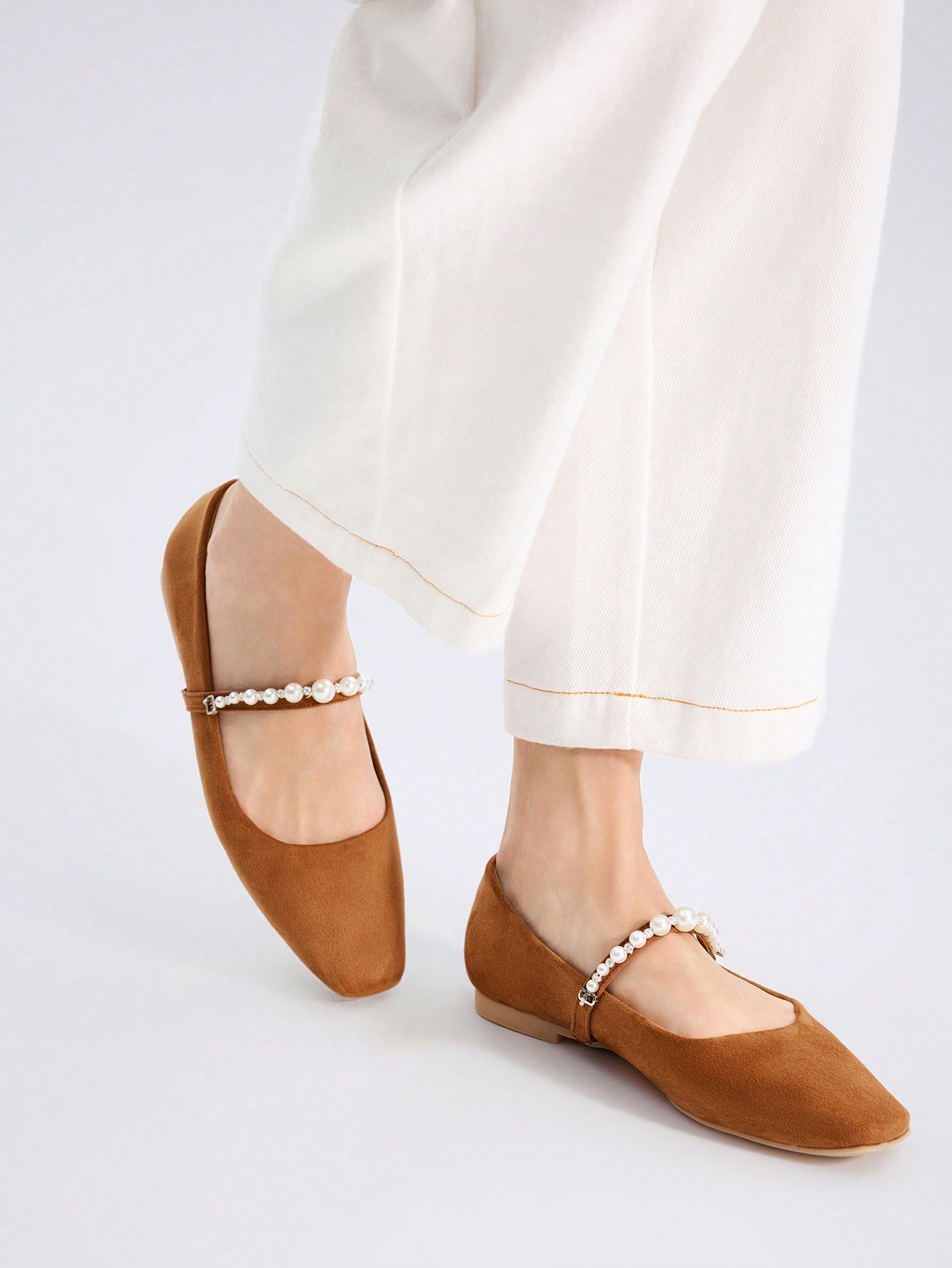 In Coffee Brown Women Flats