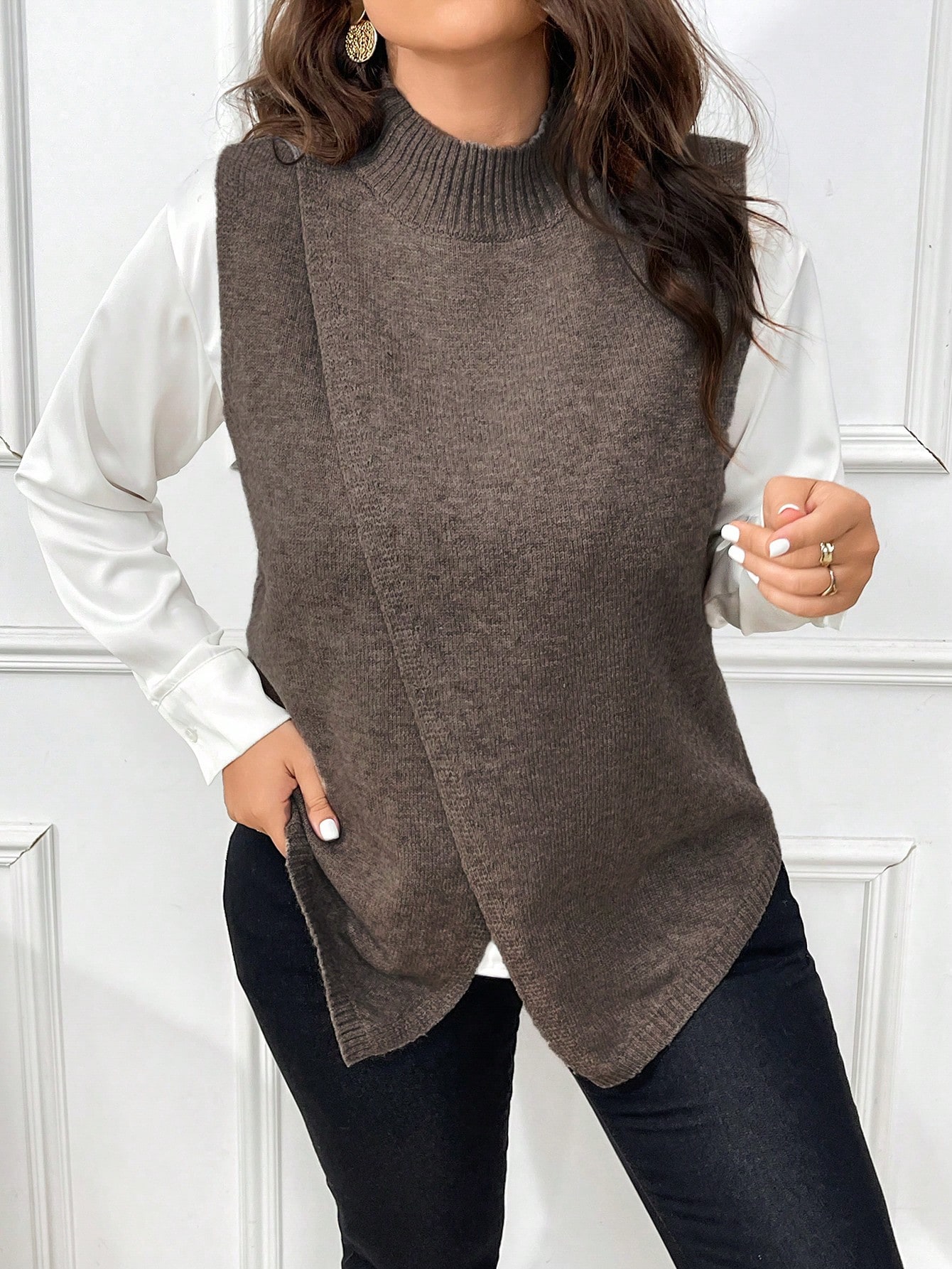 In Casual Plus Size Sweater Vests