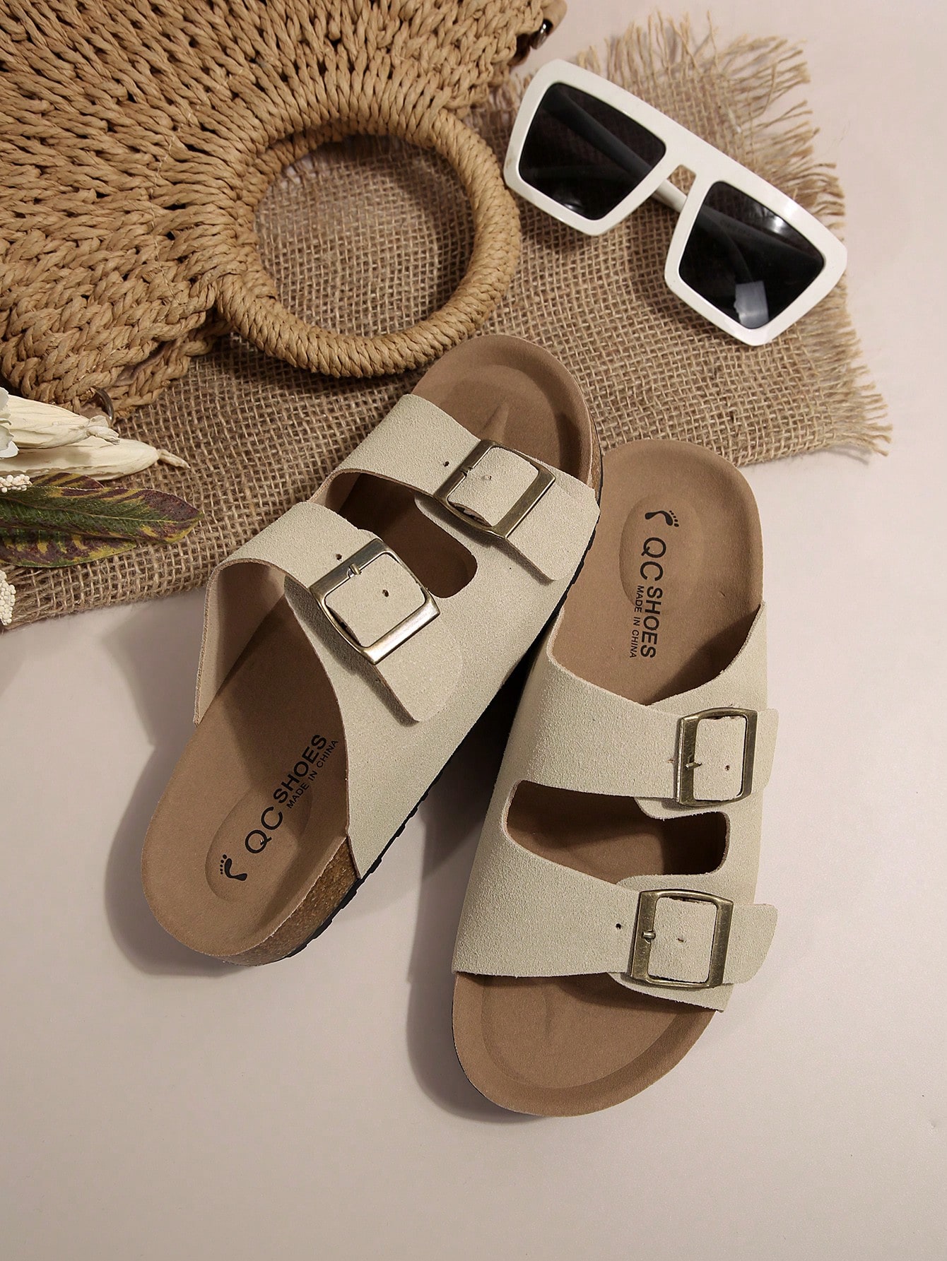 In Beige Women Flat Sandals