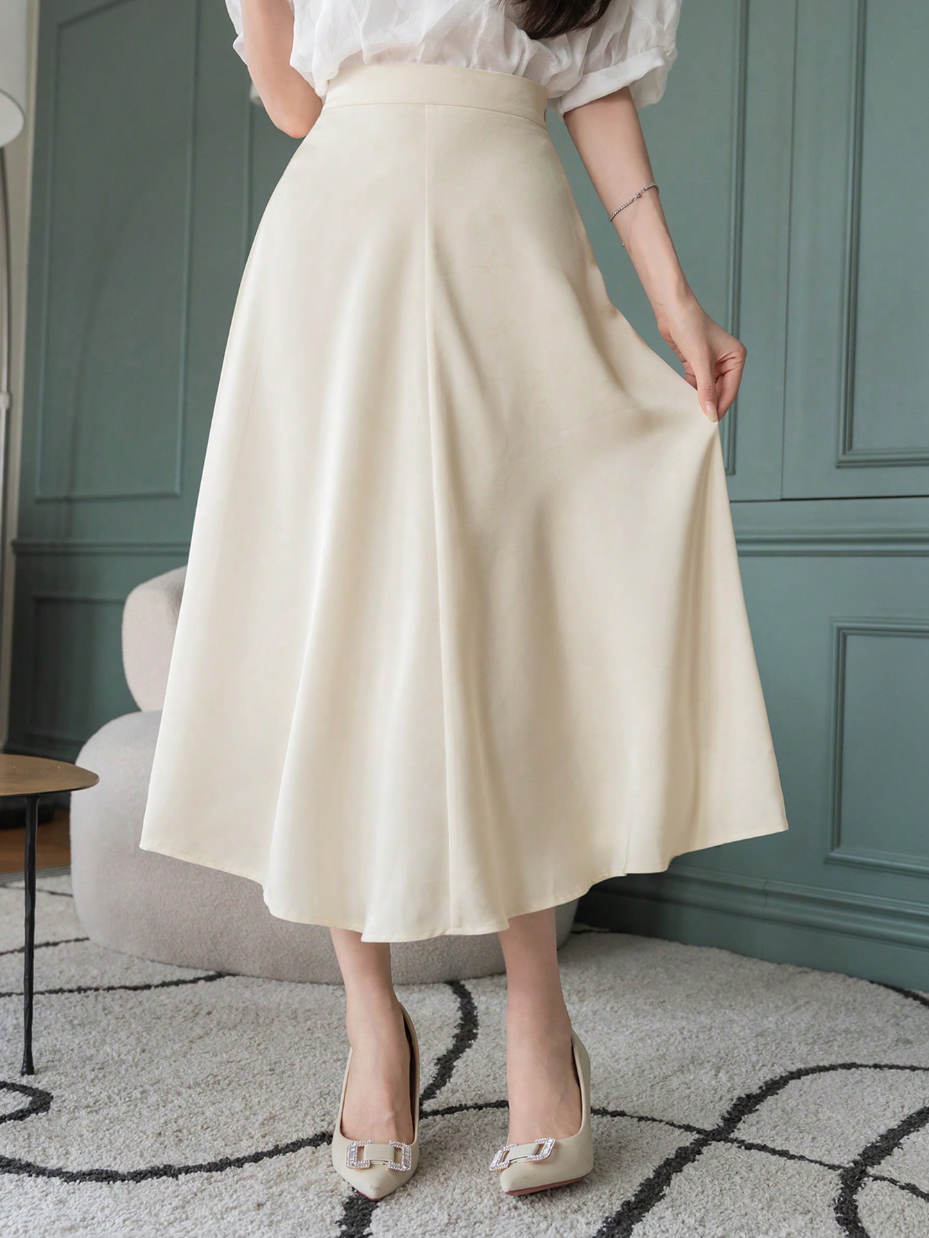 In Beige Women Skirts