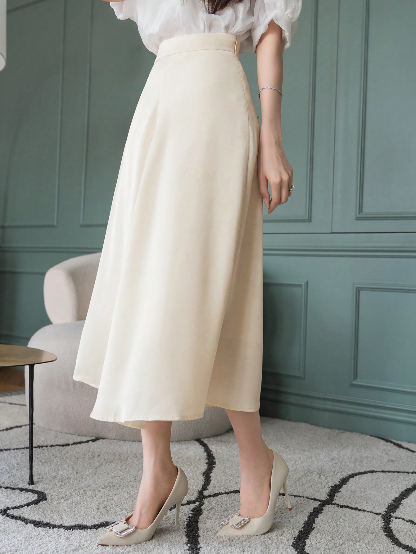 In Beige Women Skirts