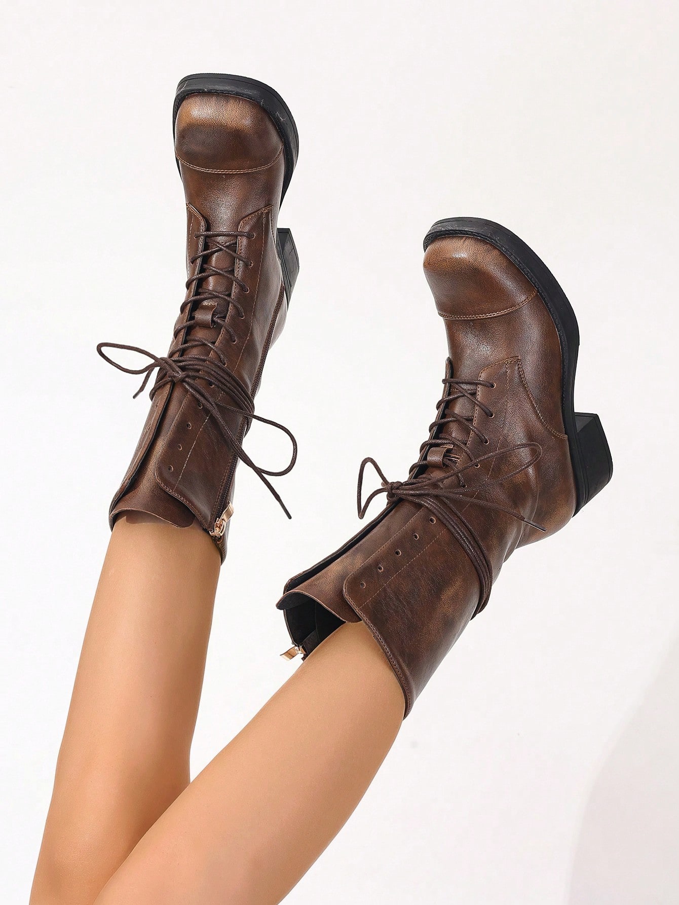 In Brown Women Mid-Calf Boots