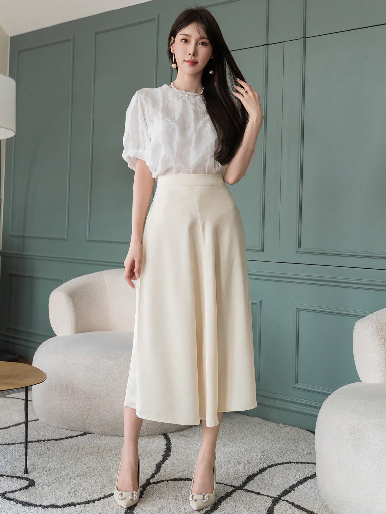 In Beige Women Skirts