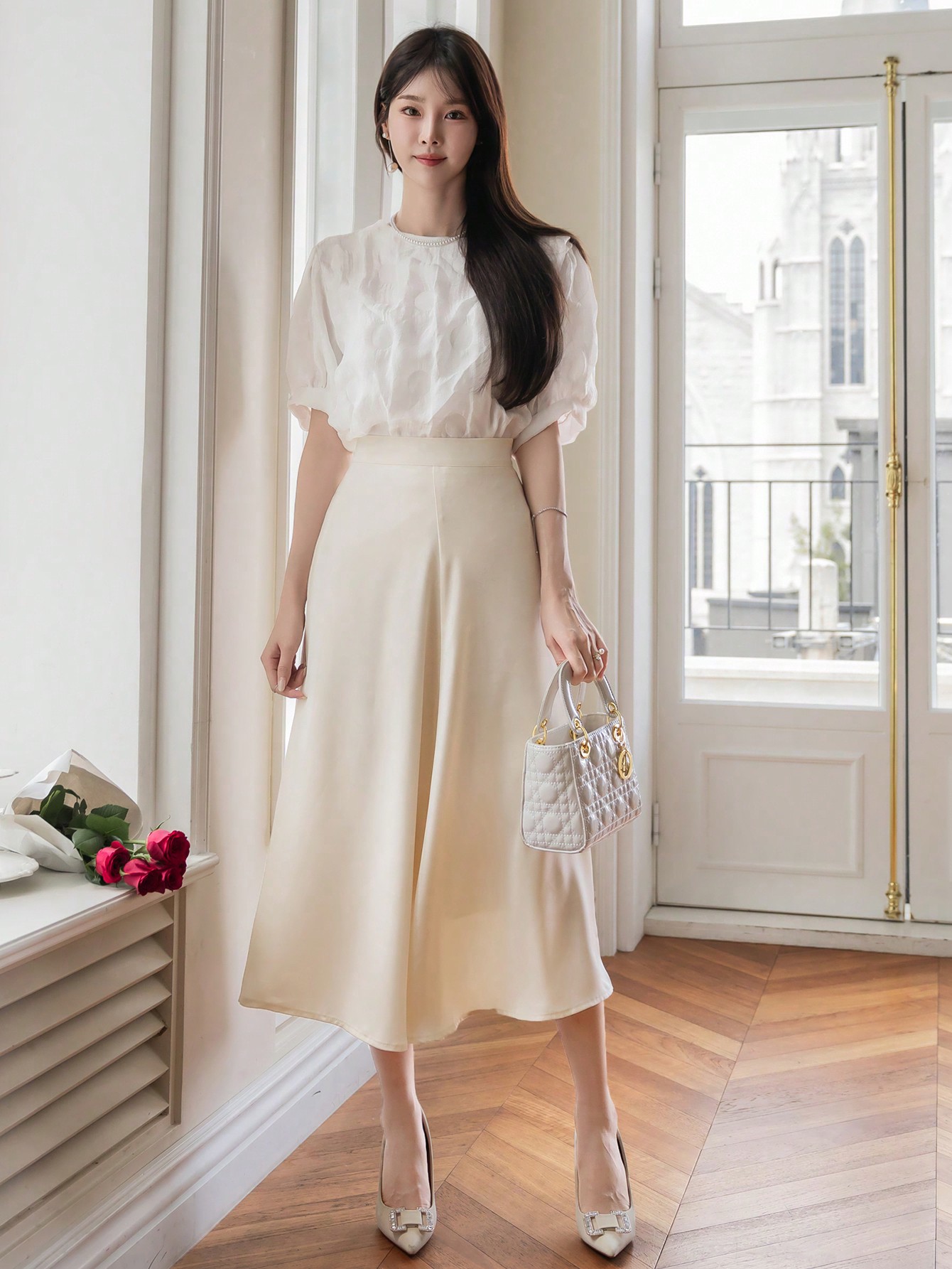 In Beige Women Skirts