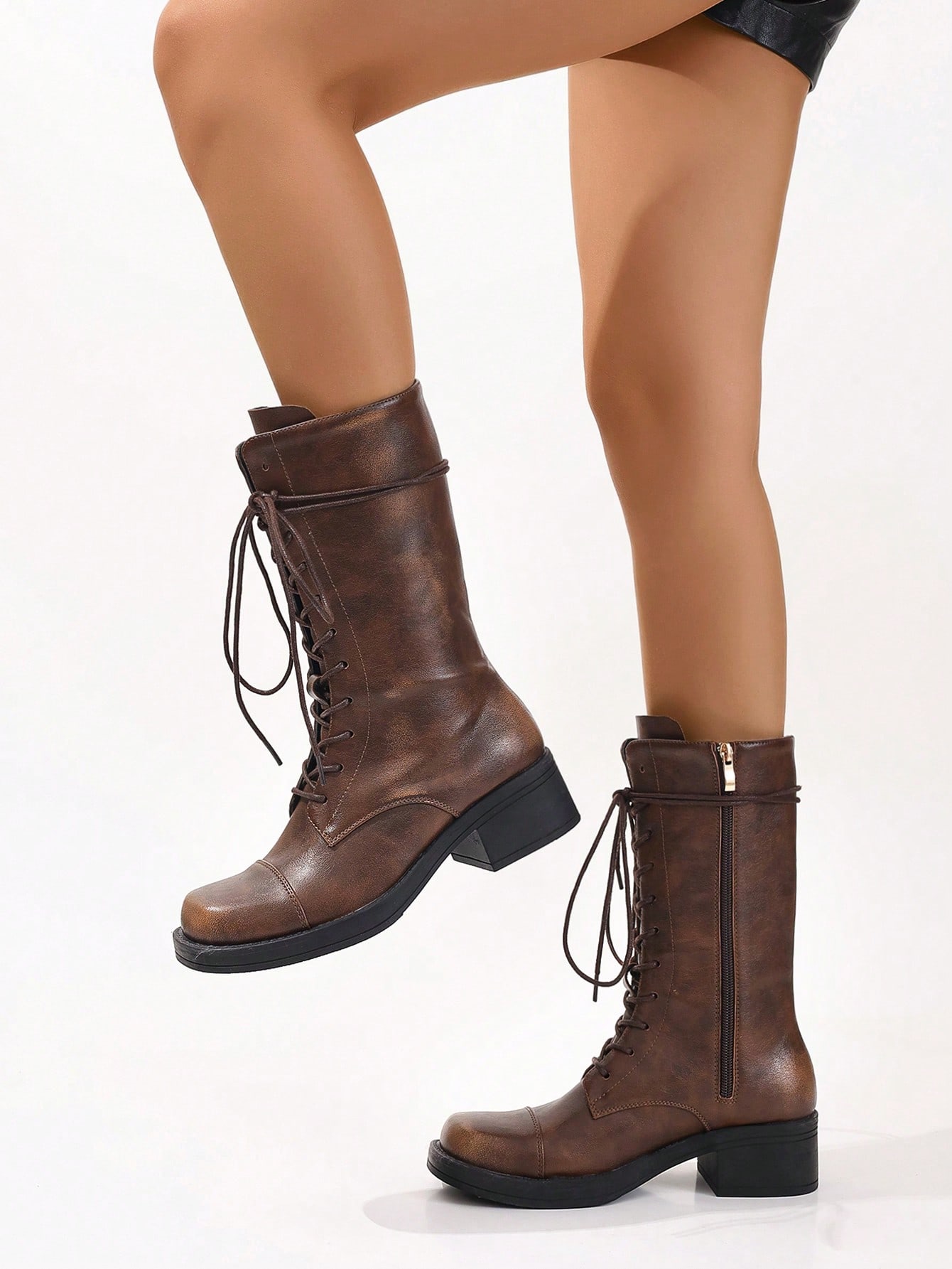 In Brown Women Mid-Calf Boots