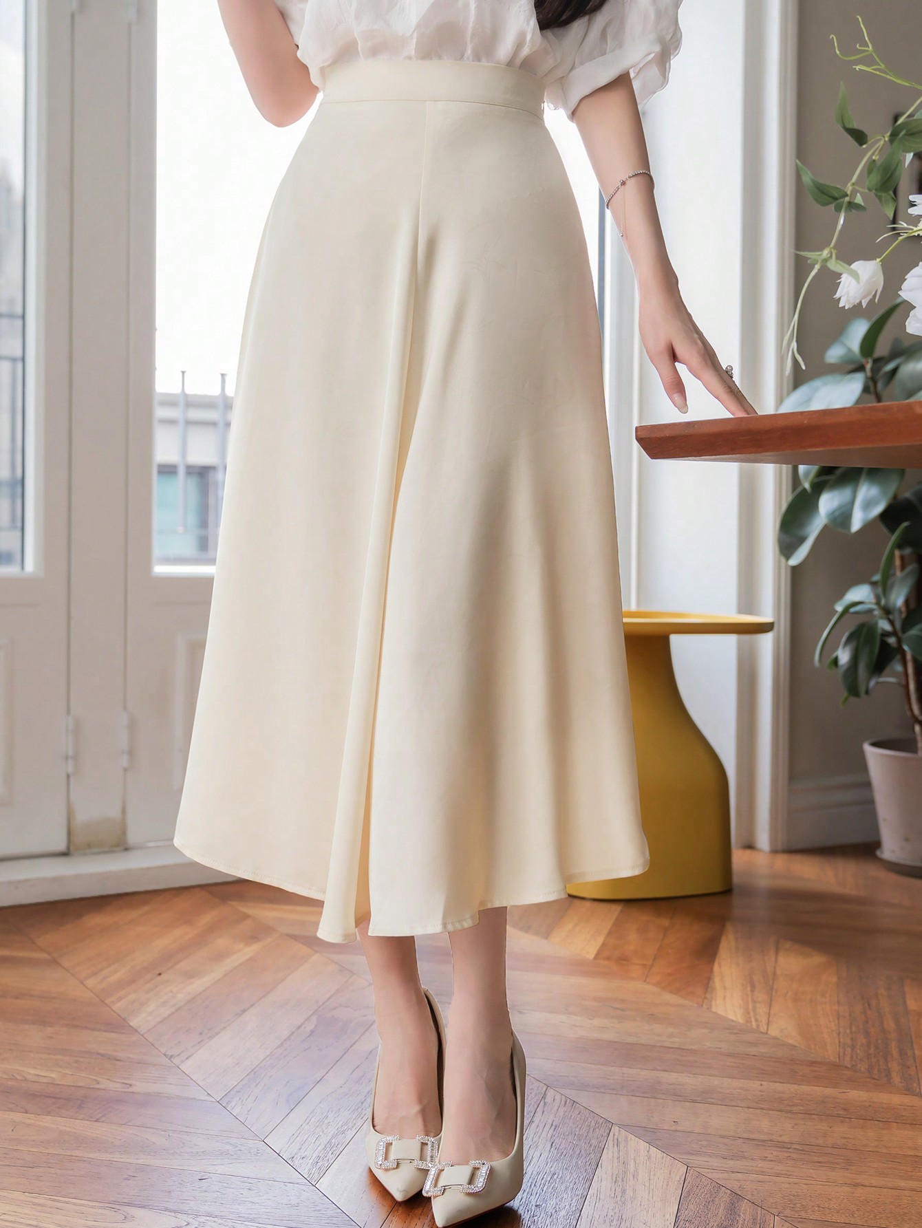 In Beige Women Skirts