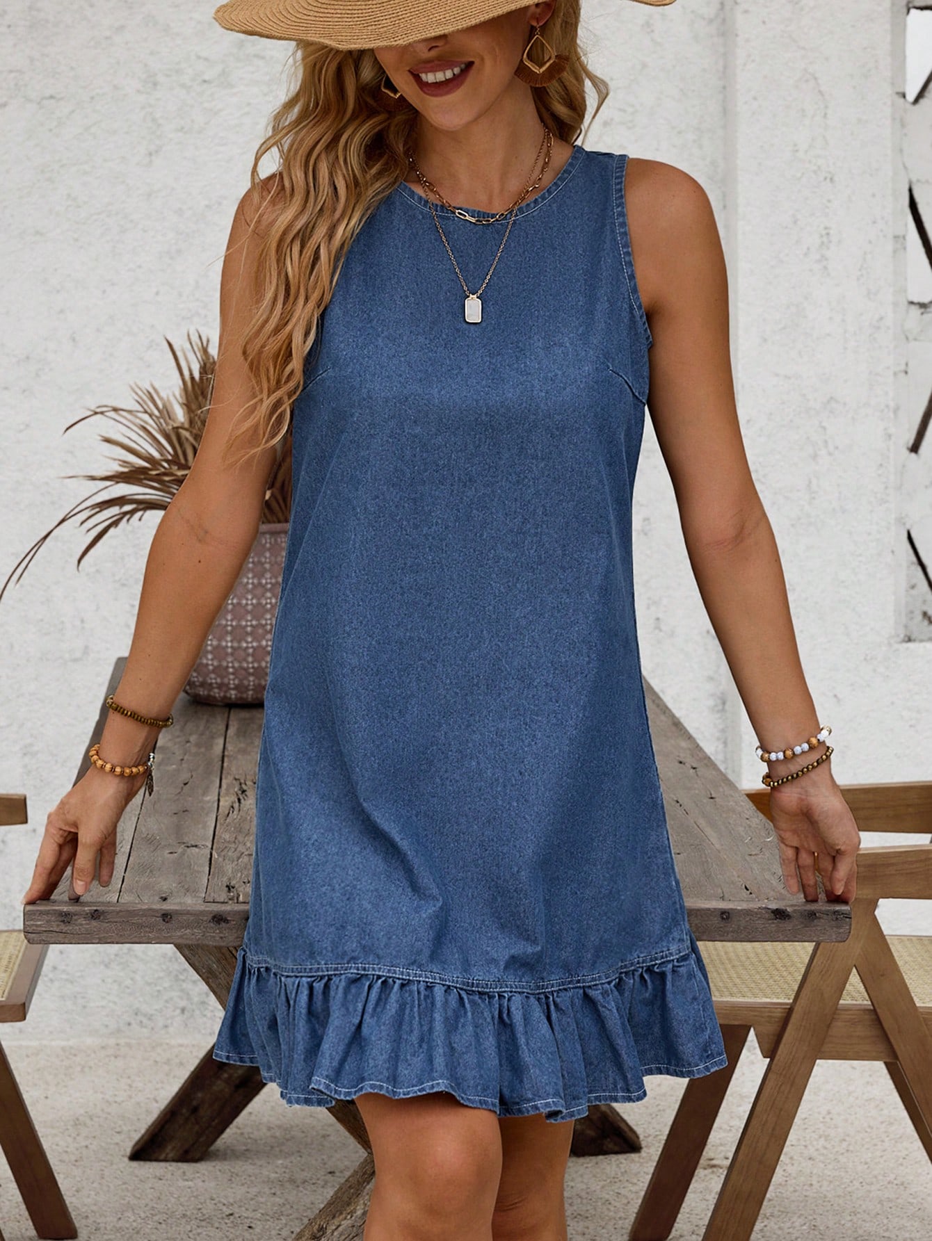 In Blue Women Denim Dresses