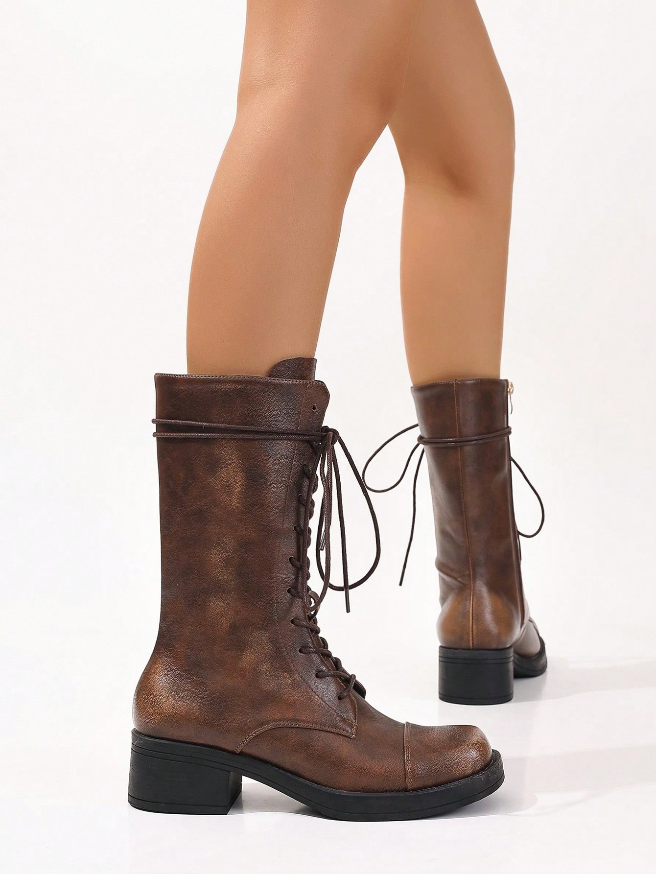 In Brown Women Mid-Calf Boots