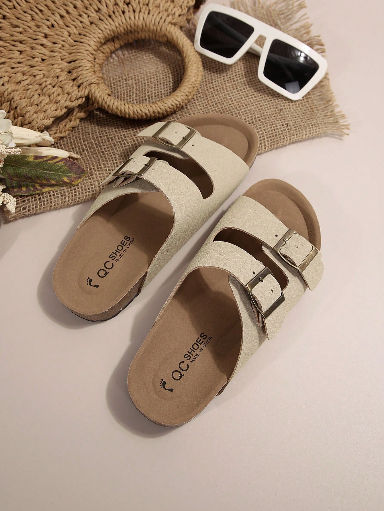 In Beige Women Flat Sandals