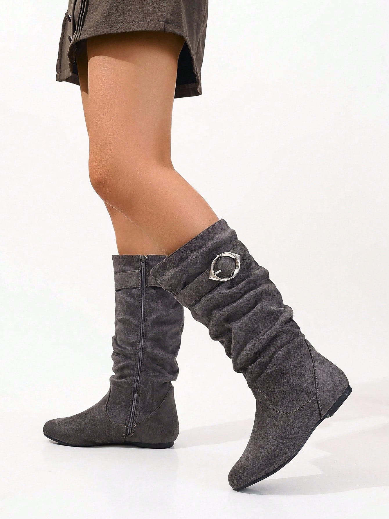 In Grey Women Fashion Boots