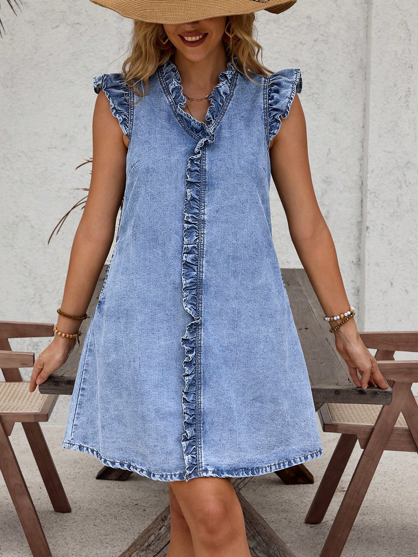 In Blue Women Denim Dresses