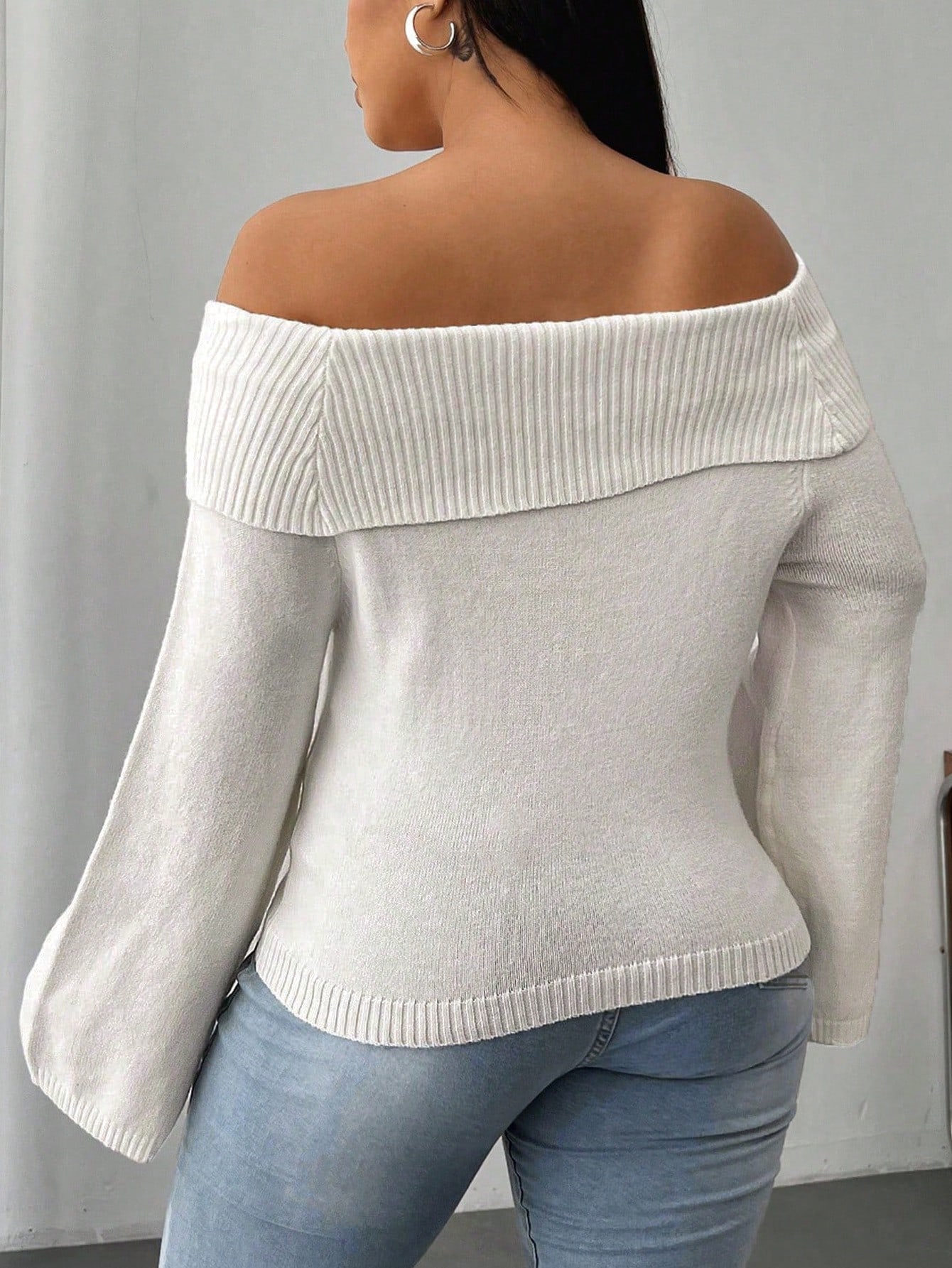 In White Plus Size Sweaters