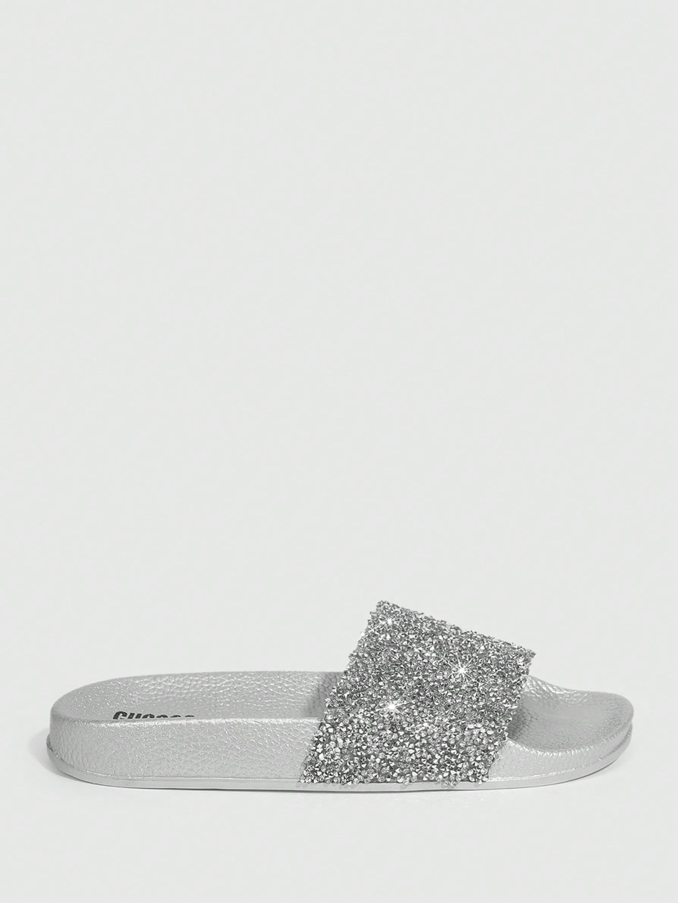 In Silver Women Slippers