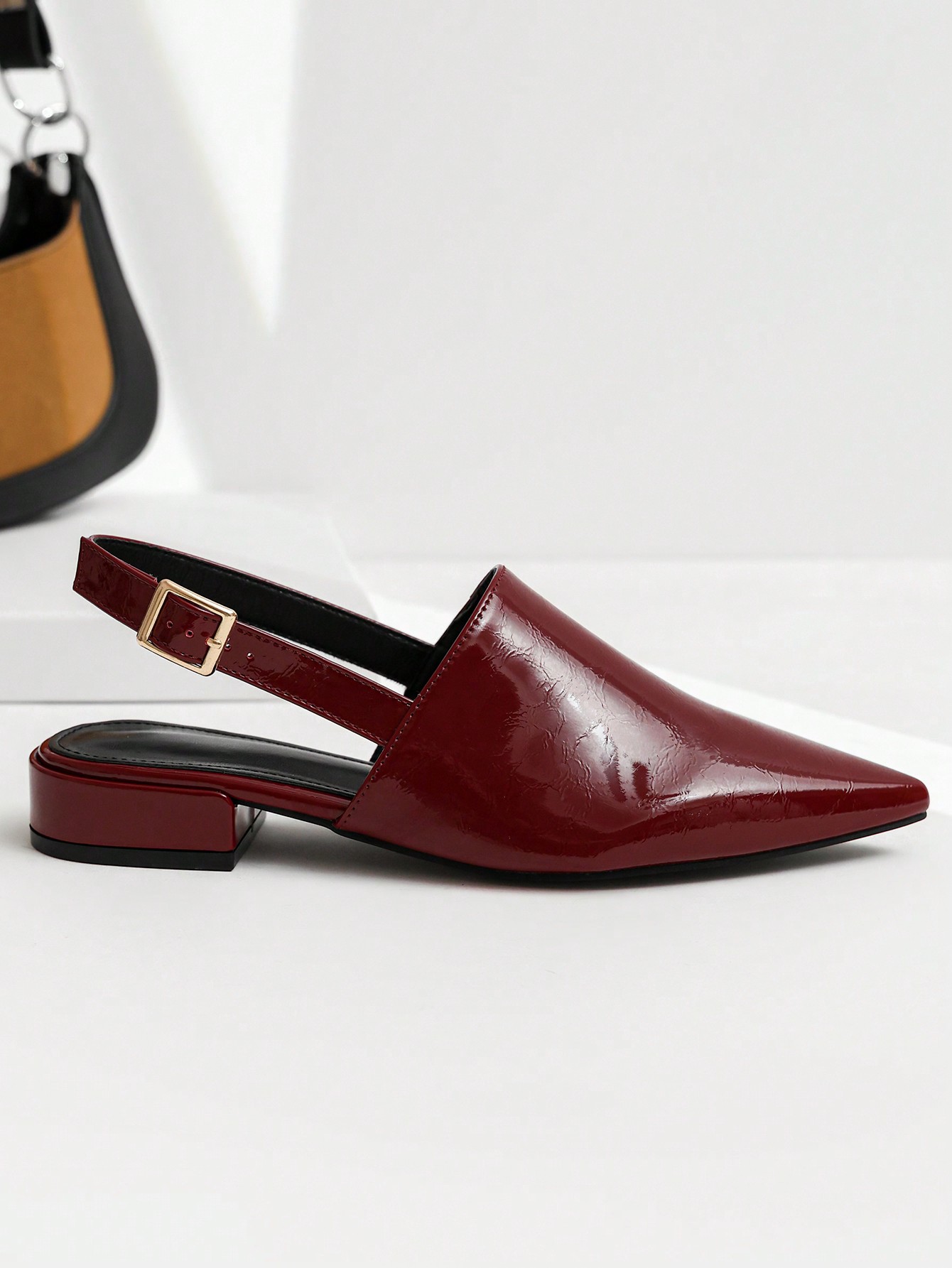 In Burgundy Women Flats