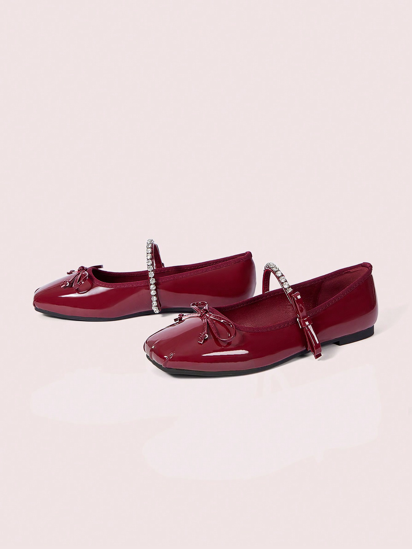 In Burgundy Women Flats