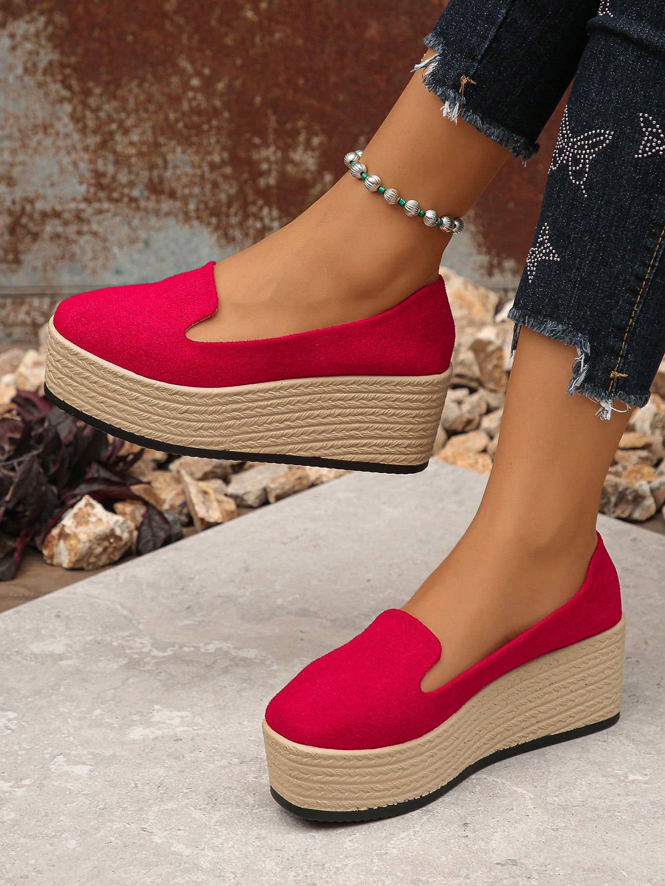 In Red Women Wedges & Flatform