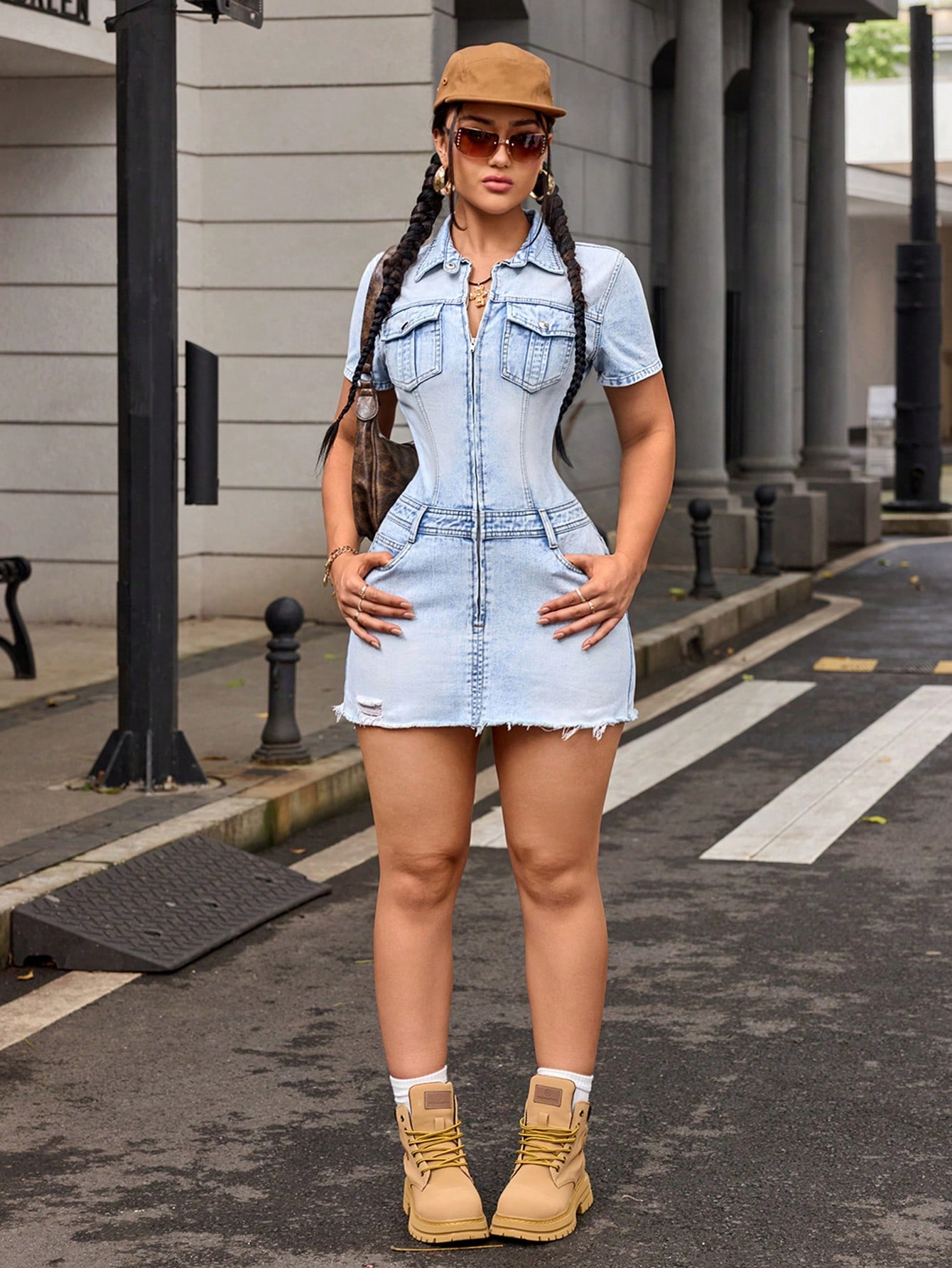 In Blue Women Denim Dresses