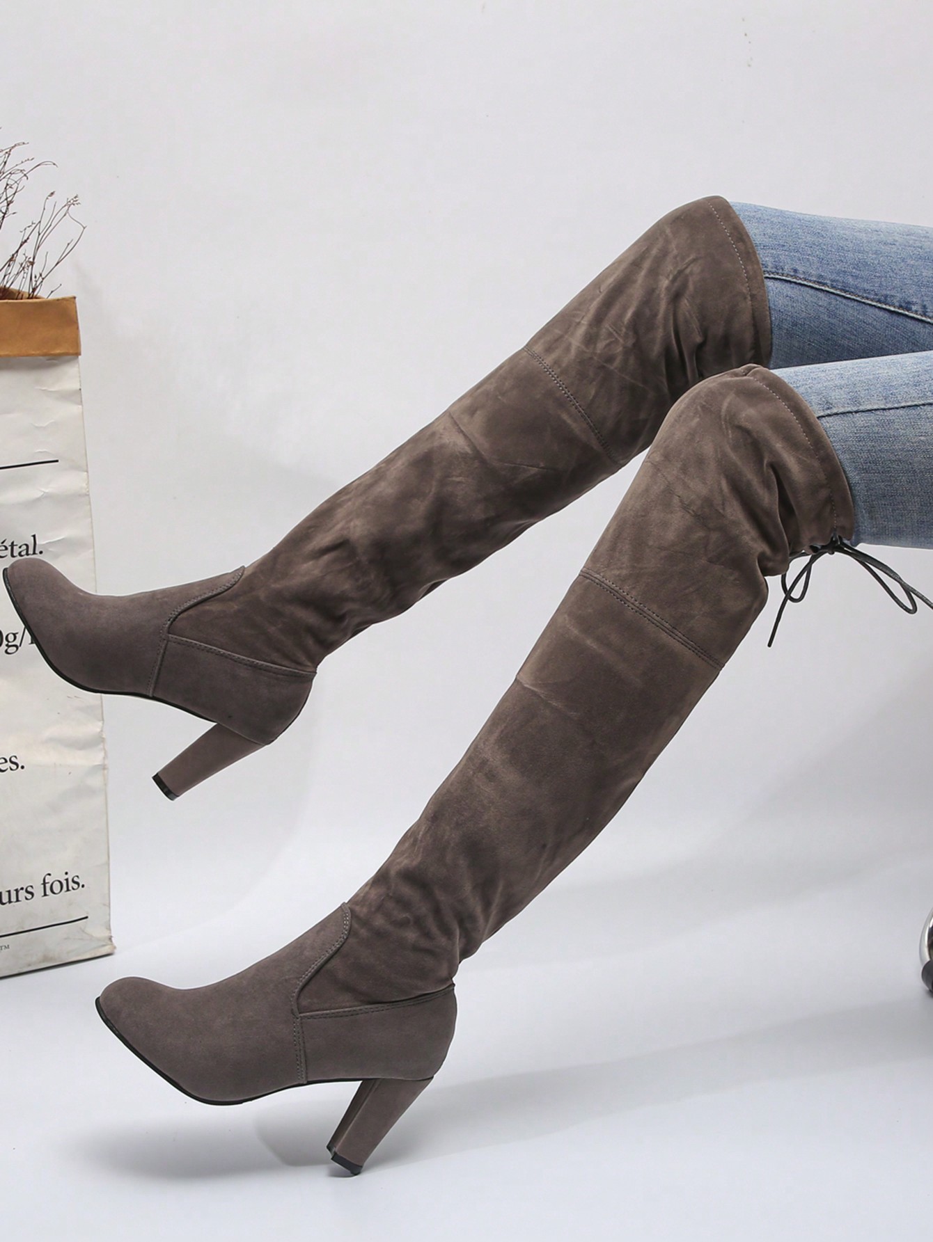 In Grey Women Fashion Boots