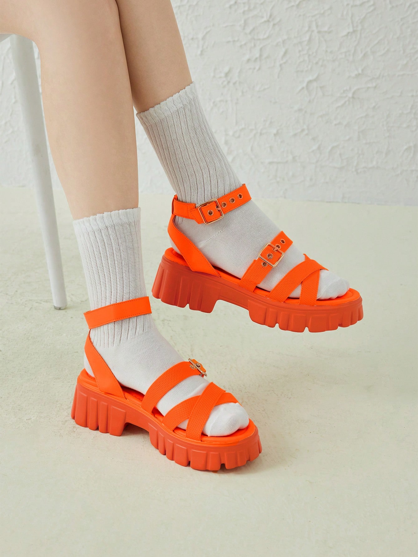 In Orange Women Platforms & Wedge Sandals