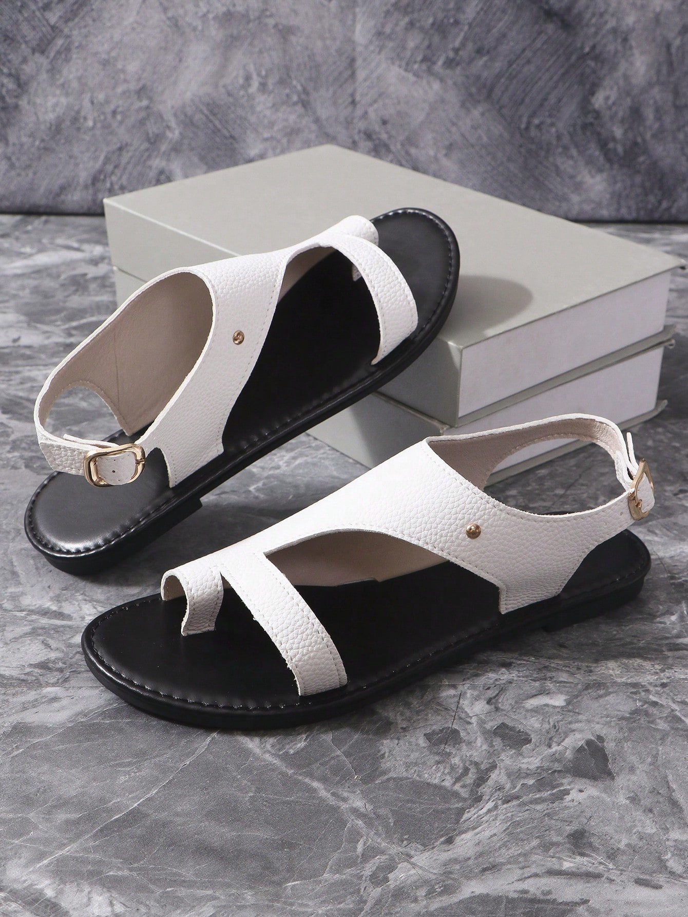 In Black and White Women Sandals