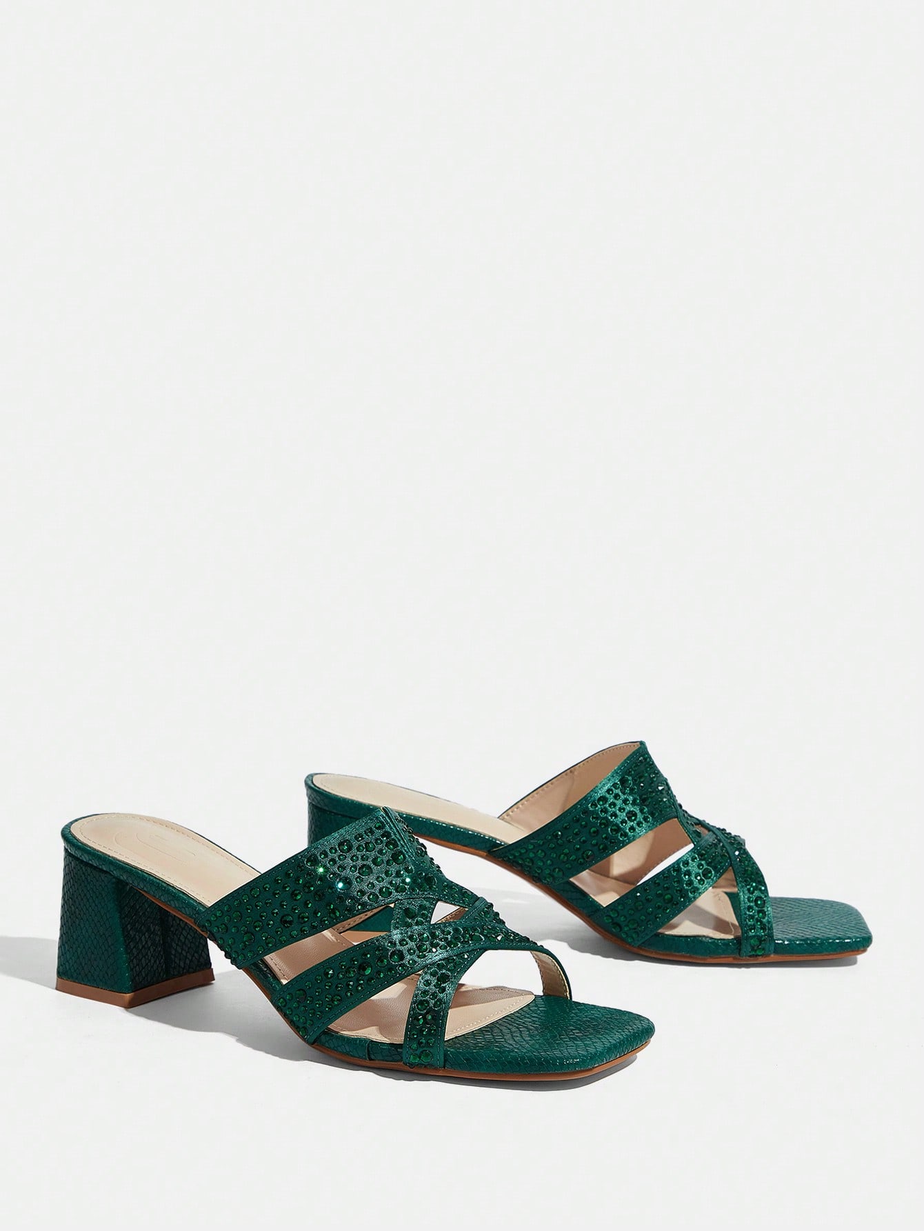 In Dark Green Women Shoes