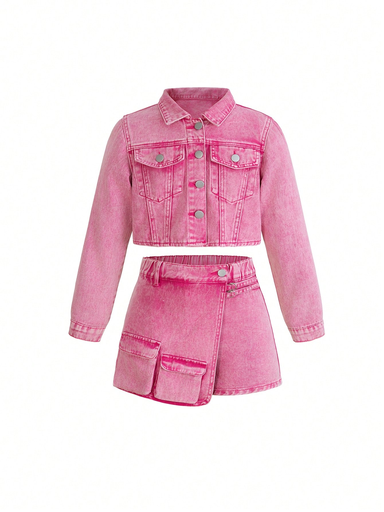 Tween Girls Denim Two-piece Outfits