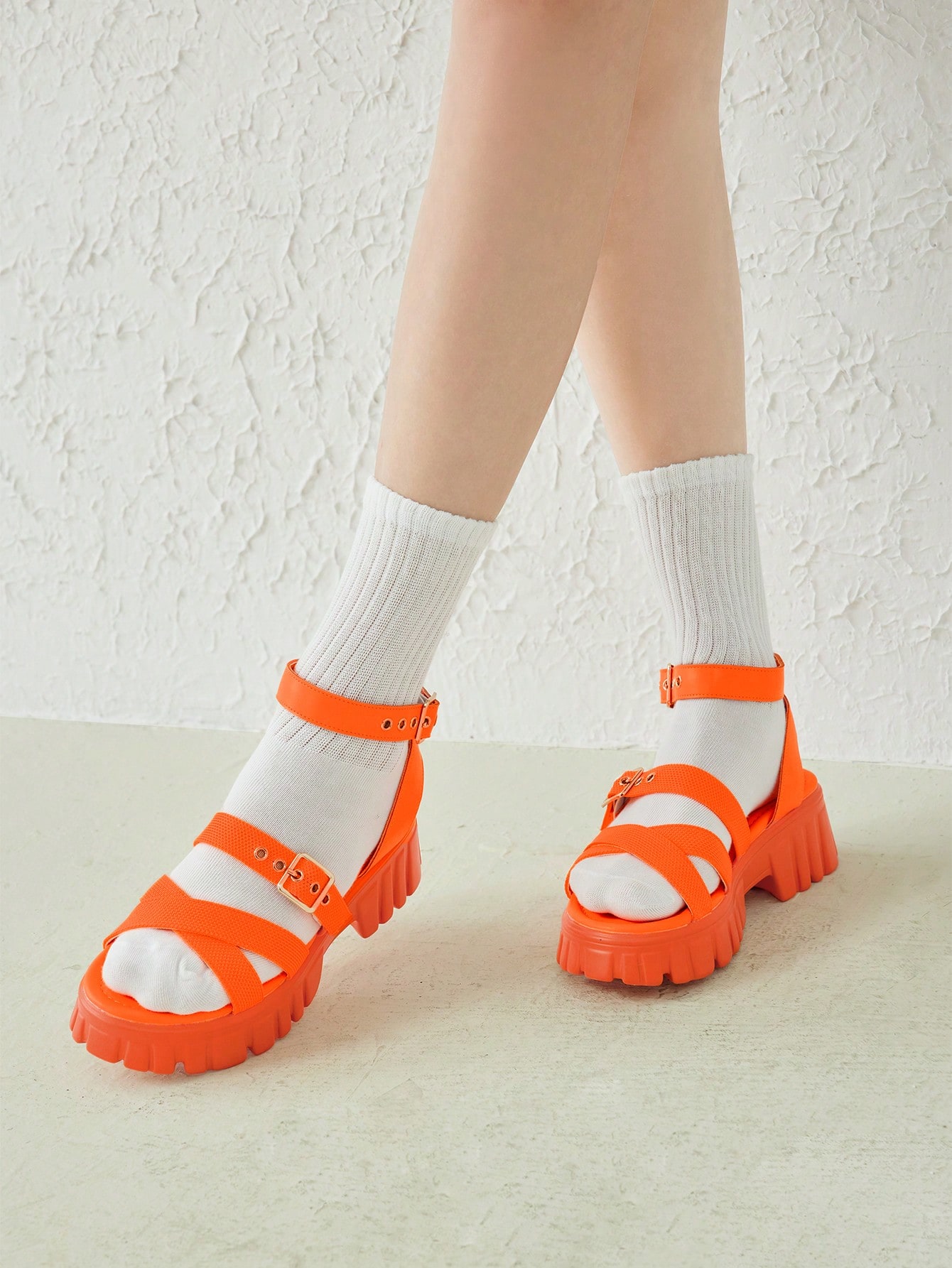 In Orange Women Platforms & Wedge Sandals