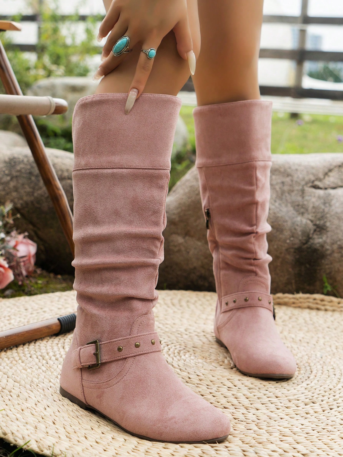 In Pink Women Mid-Calf Boots