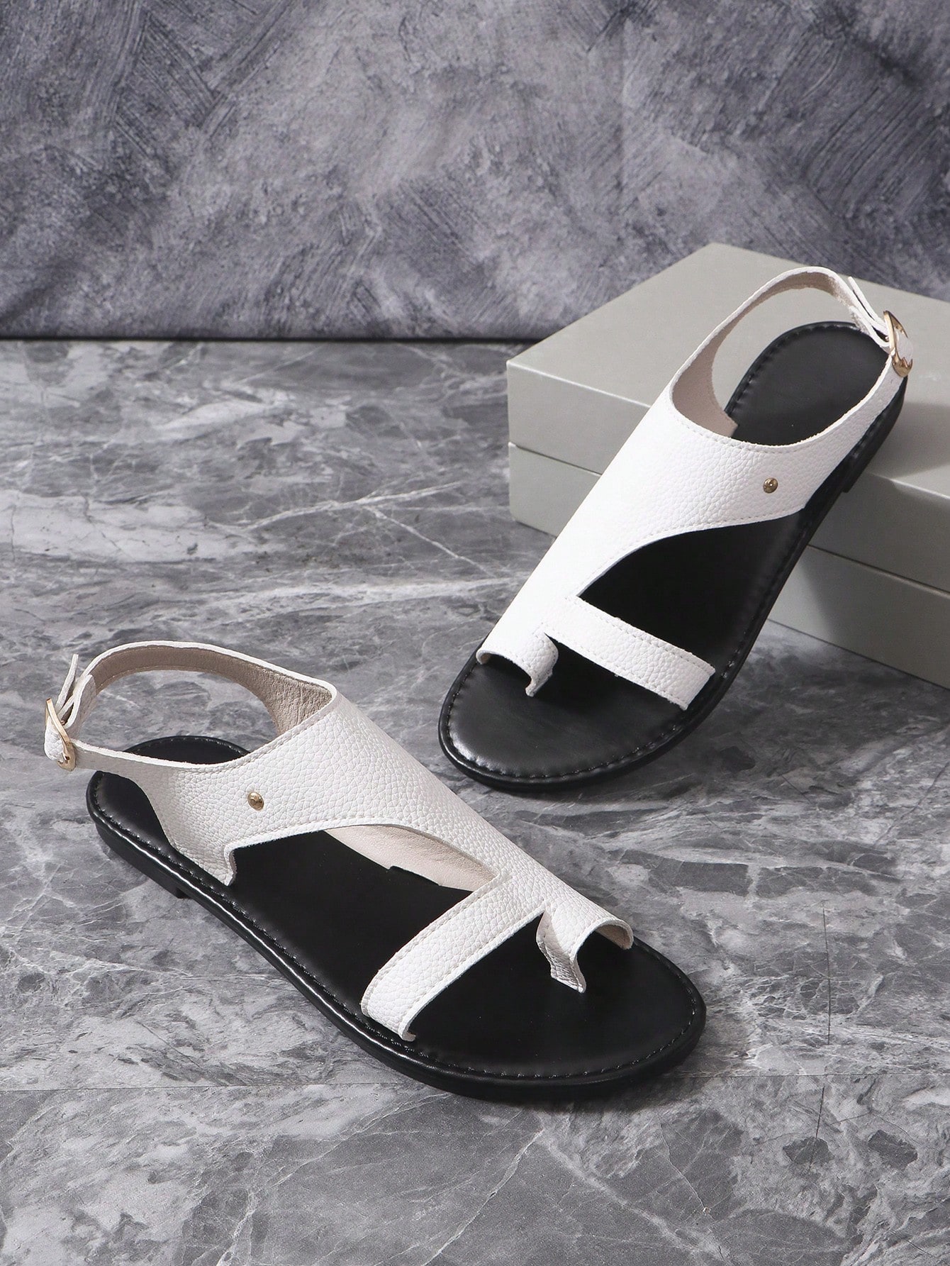 In Black and White Women Sandals