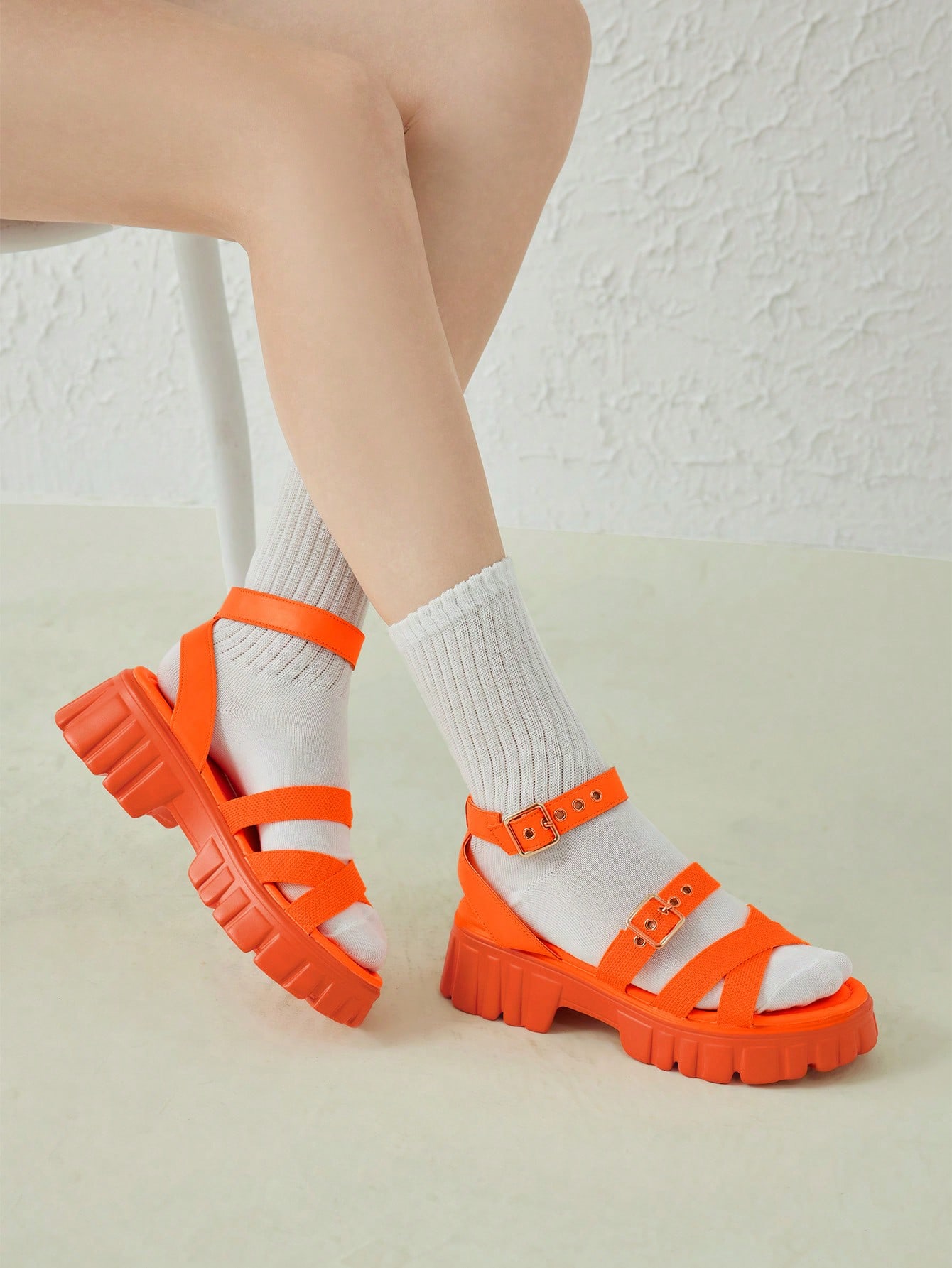 In Orange Women Platforms & Wedge Sandals