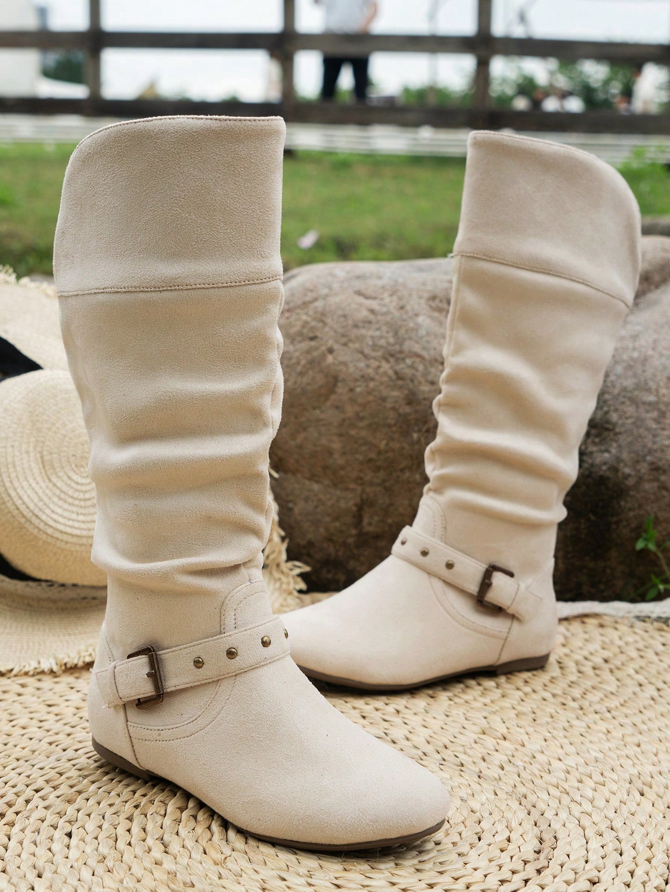 In Beige Women Fashion Boots