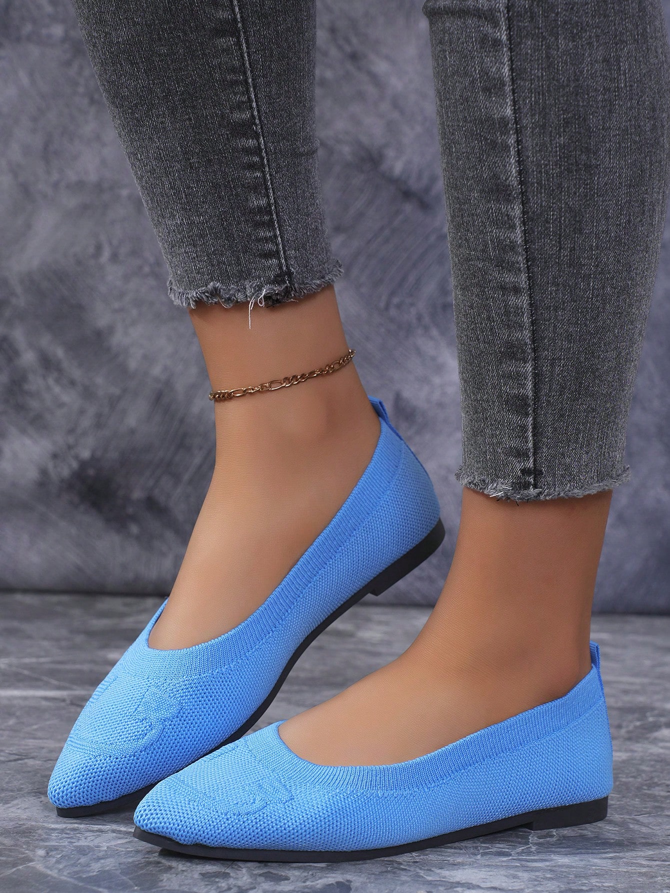 In Baby Blue Women Flats