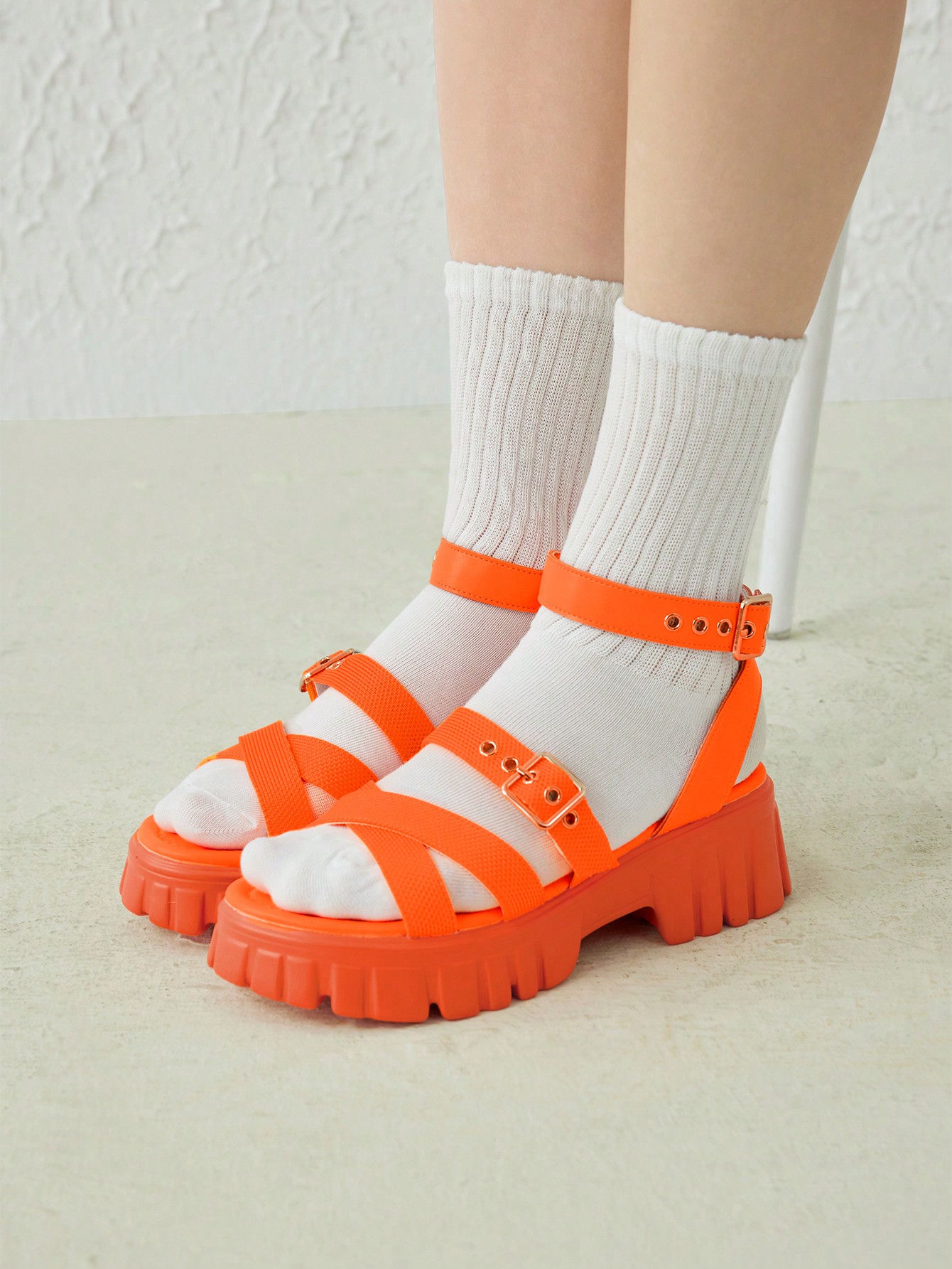 In Orange Women Platforms & Wedge Sandals