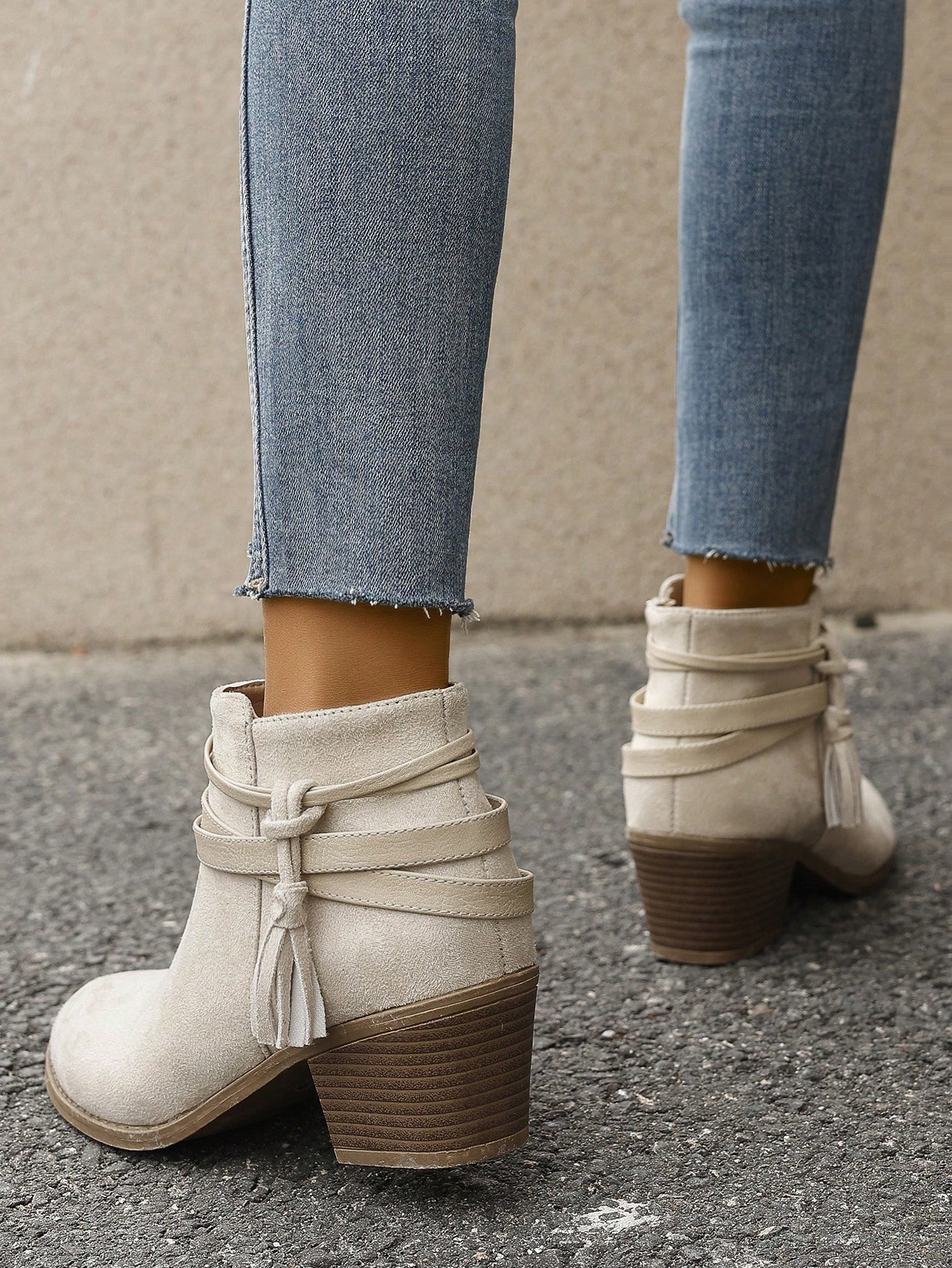 In Beige Women Fashion Boots