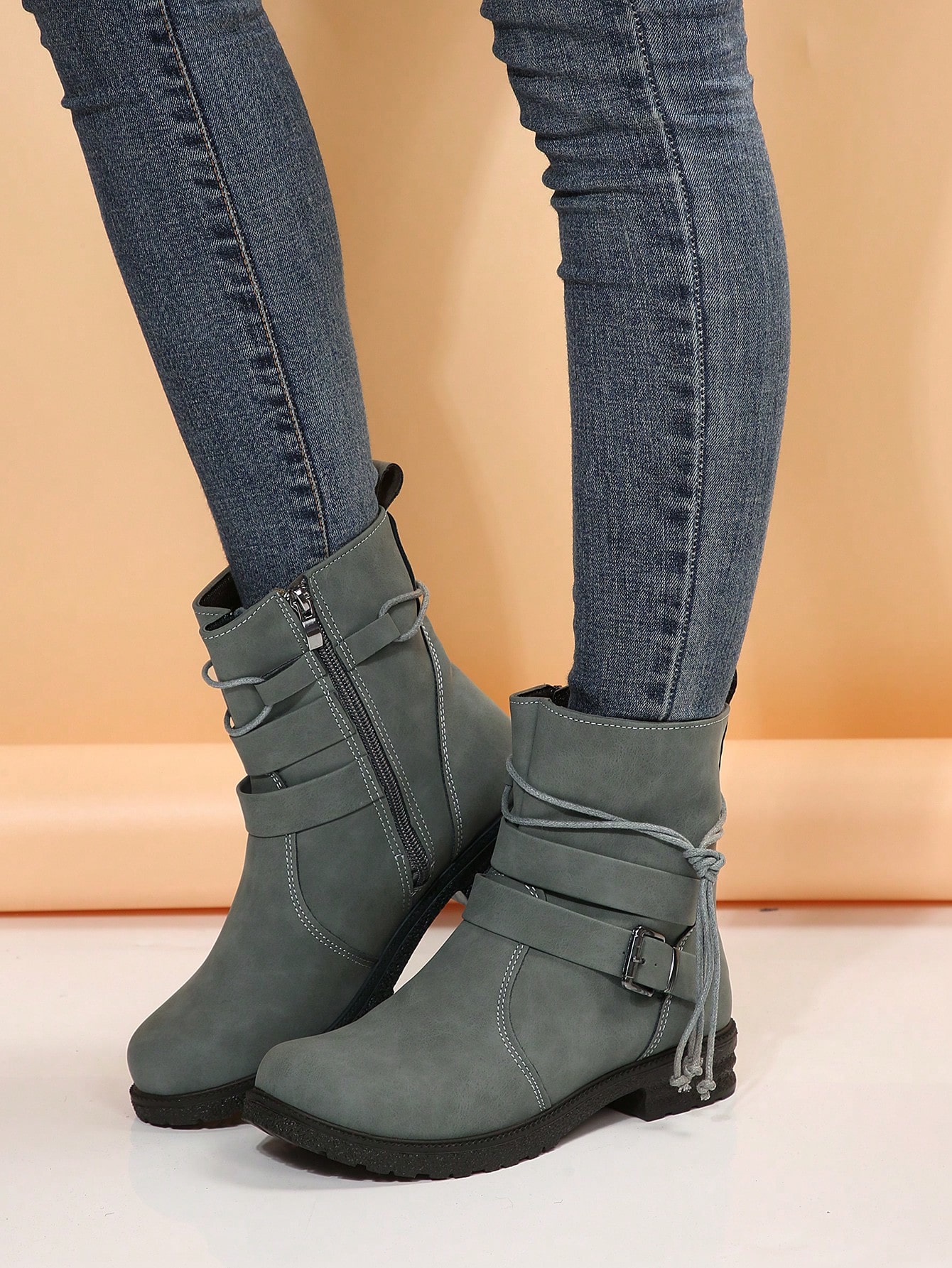 In Grey Women Fashion Boots