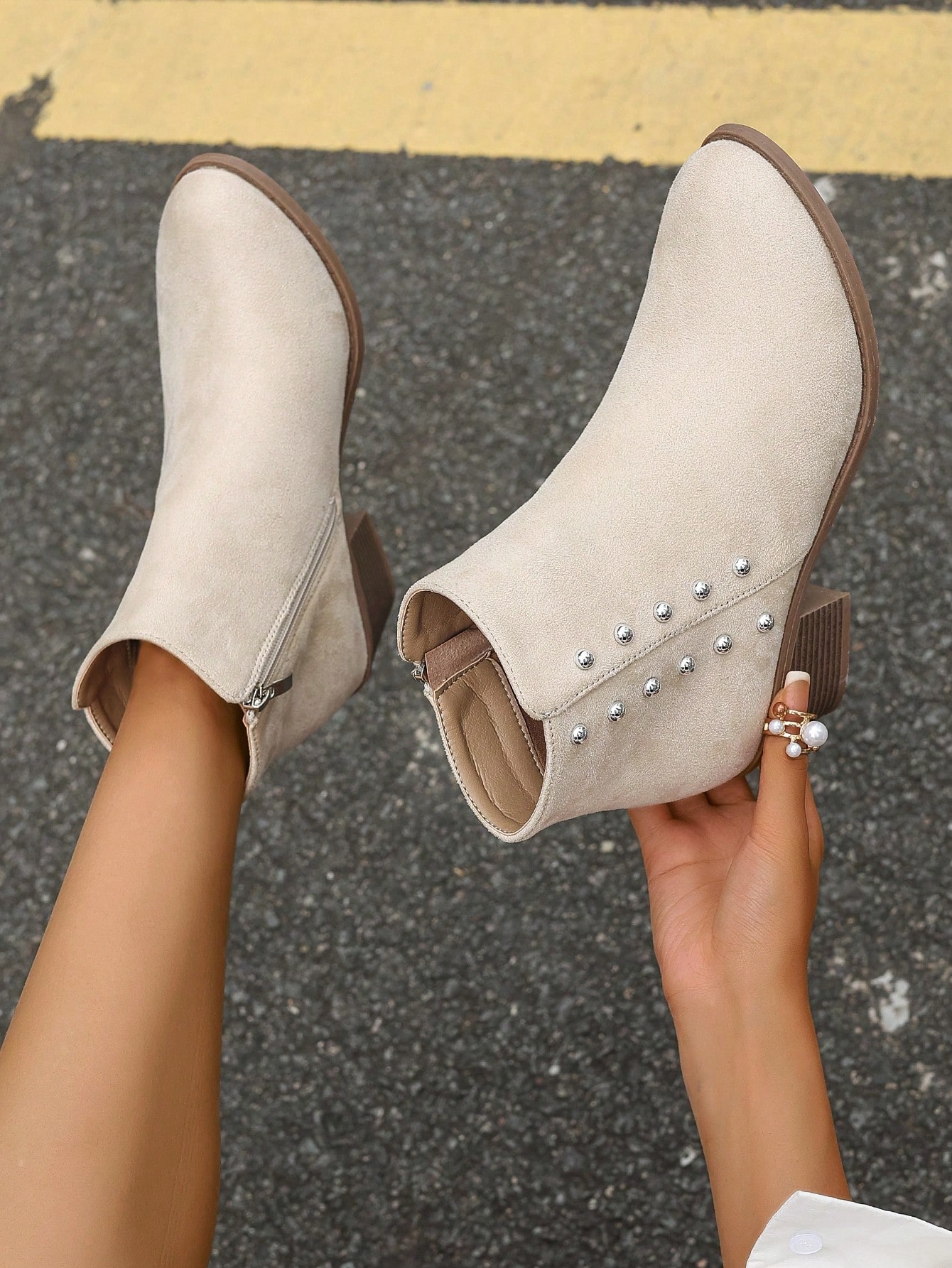 In Beige Women Fashion Boots