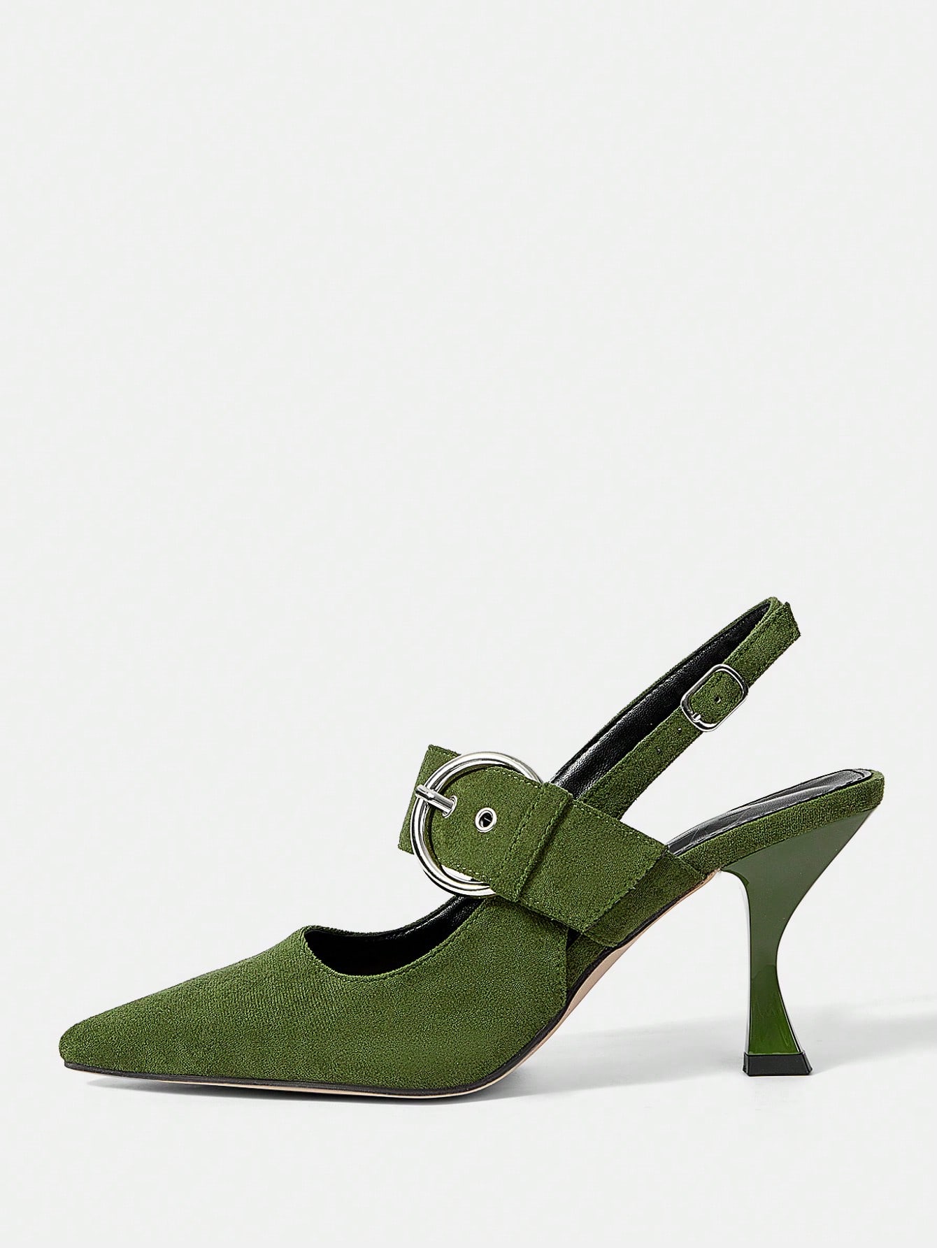 In Dark Green Women Shoes