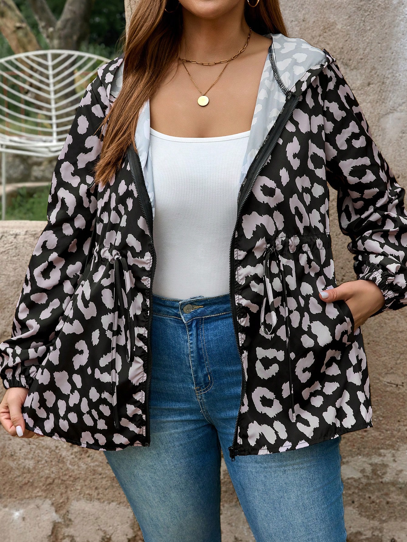 In Casual Plus Size Coats