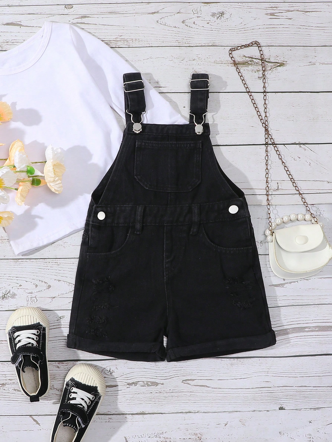 Young Girls Denim Overalls & Jumpsuits