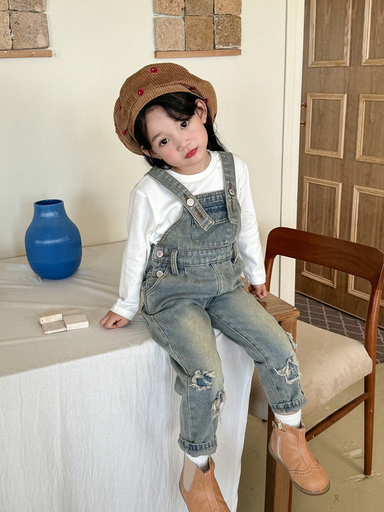 Young Girls Denim Overalls & Jumpsuits