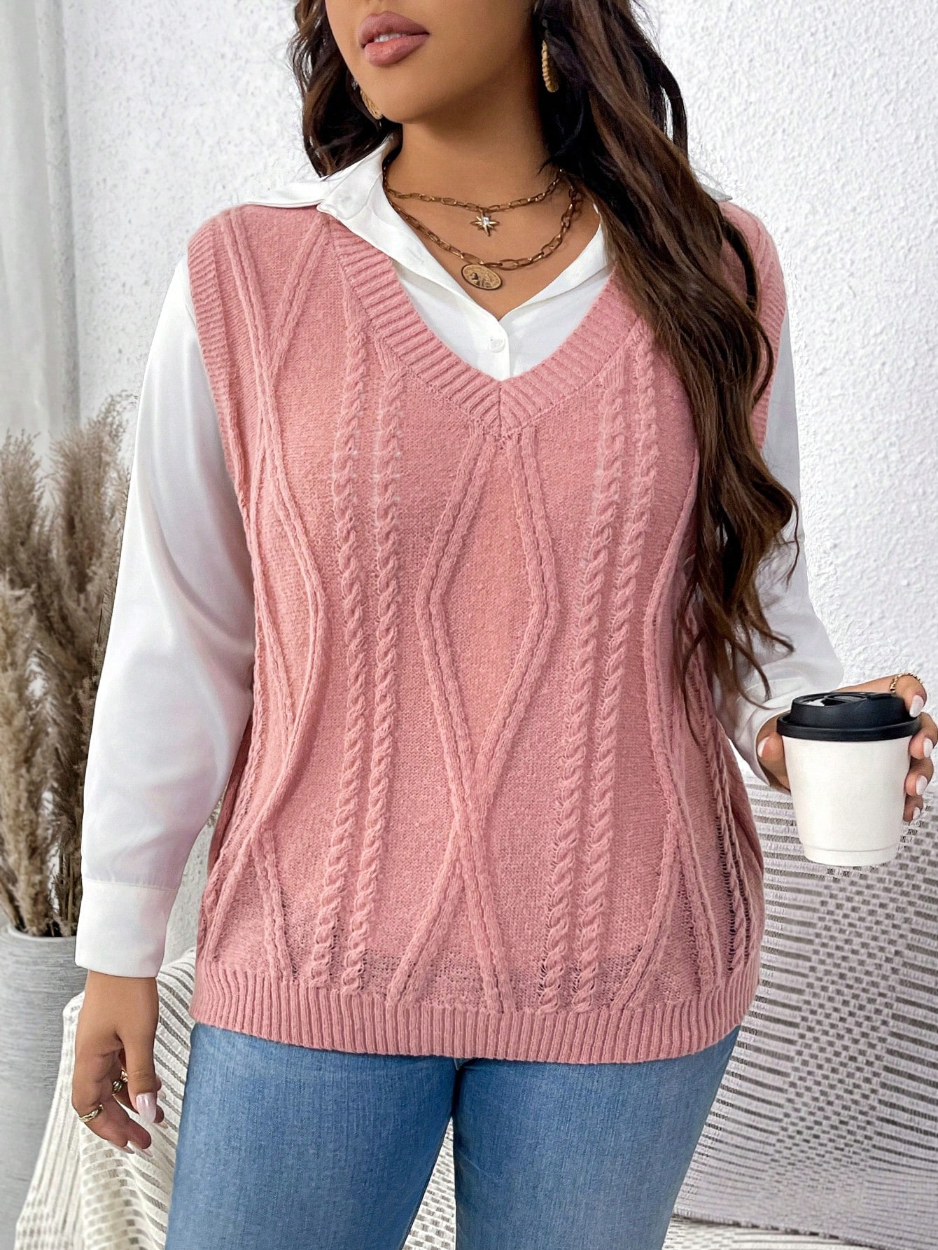 In Casual Plus Size Sweater Vests