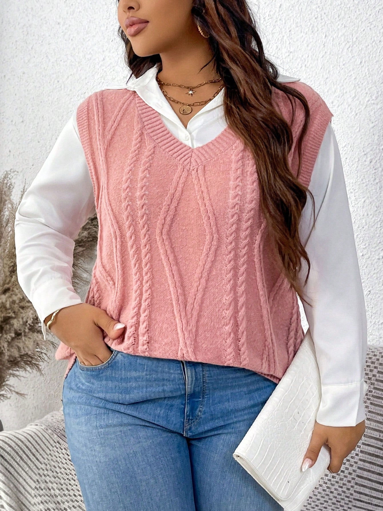 In Casual Plus Size Sweater Vests