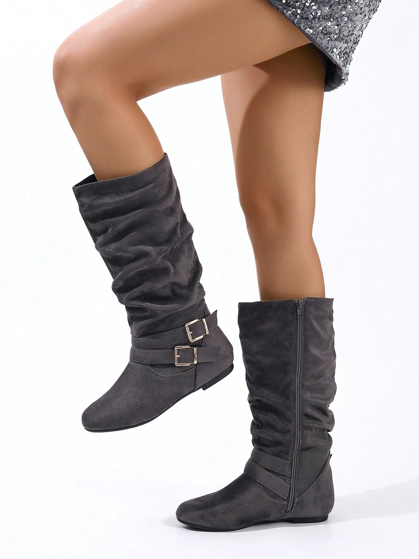 In Grey Women Fashion Boots